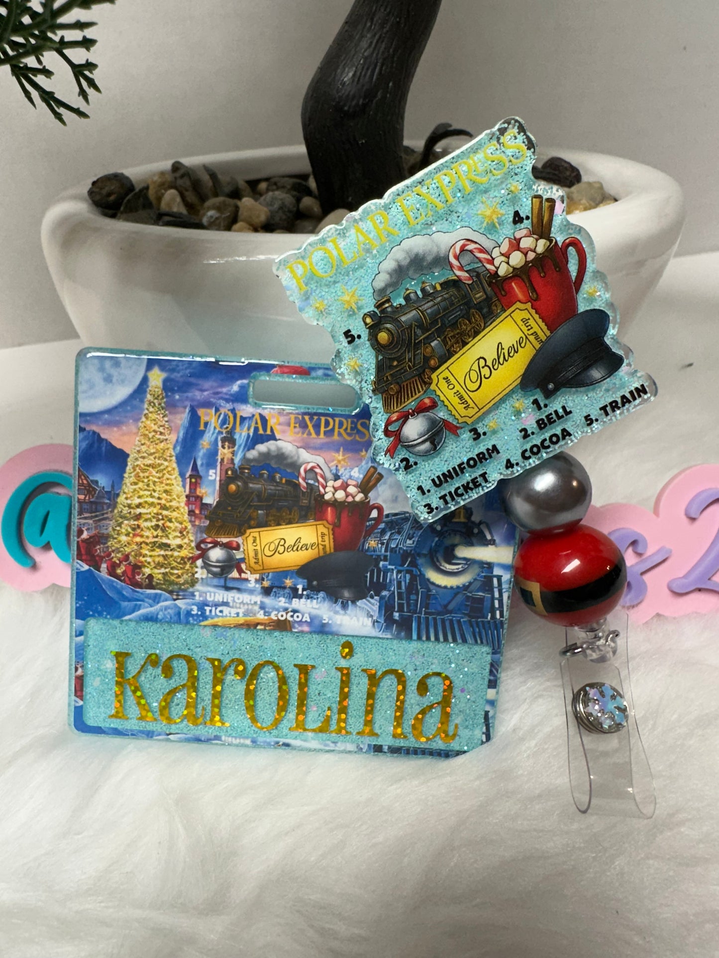 Christmas Train Badge Buddy Set