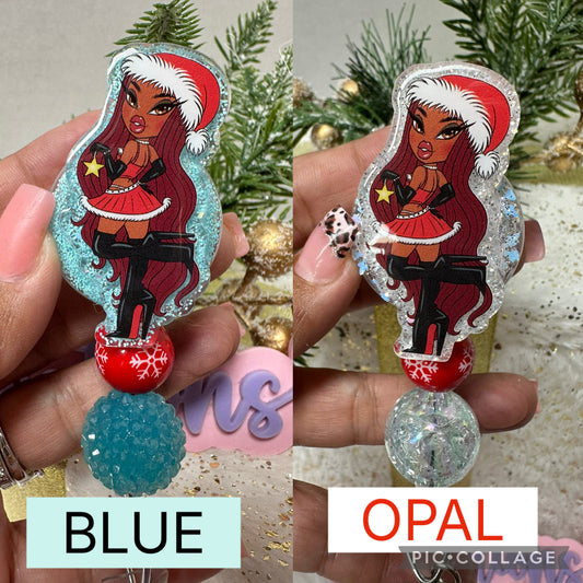 Christmas Bratz Doll Badge Reel