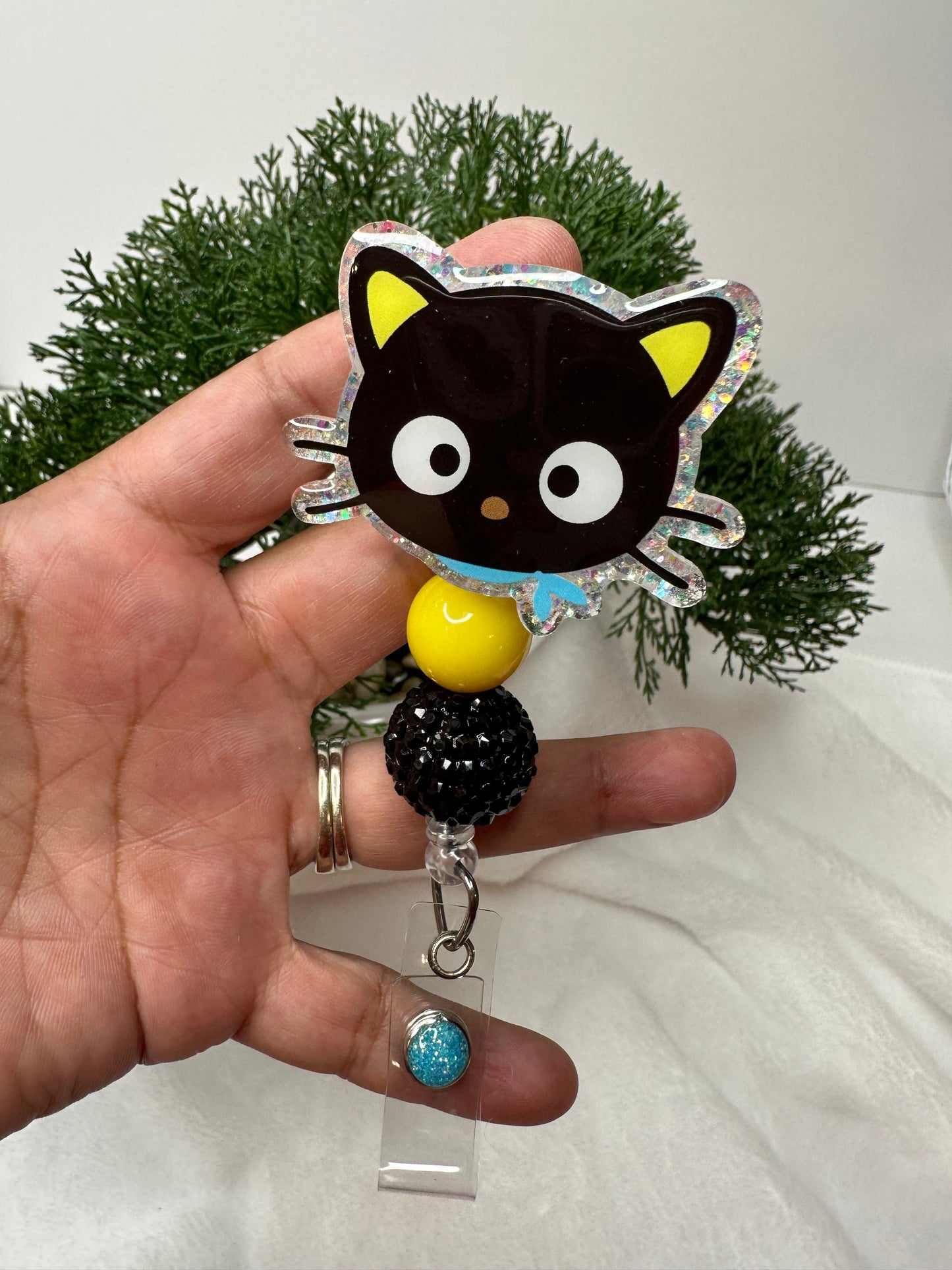 Kawaii Chocó Cat Badge Reel