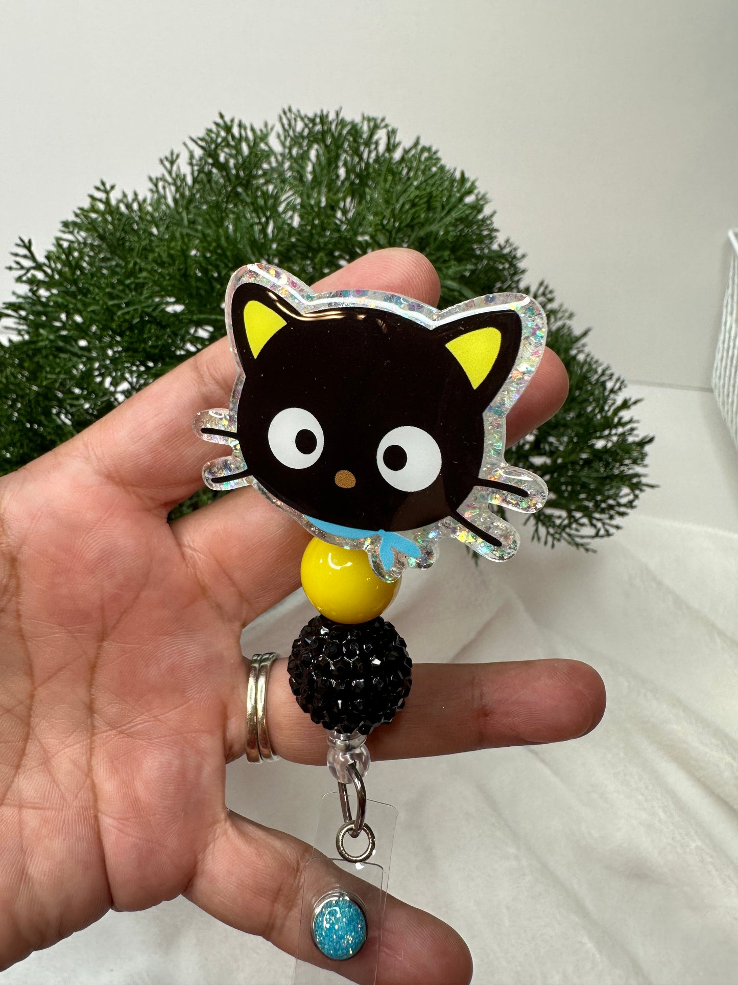 Kawaii Chocó Cat Badge Reel