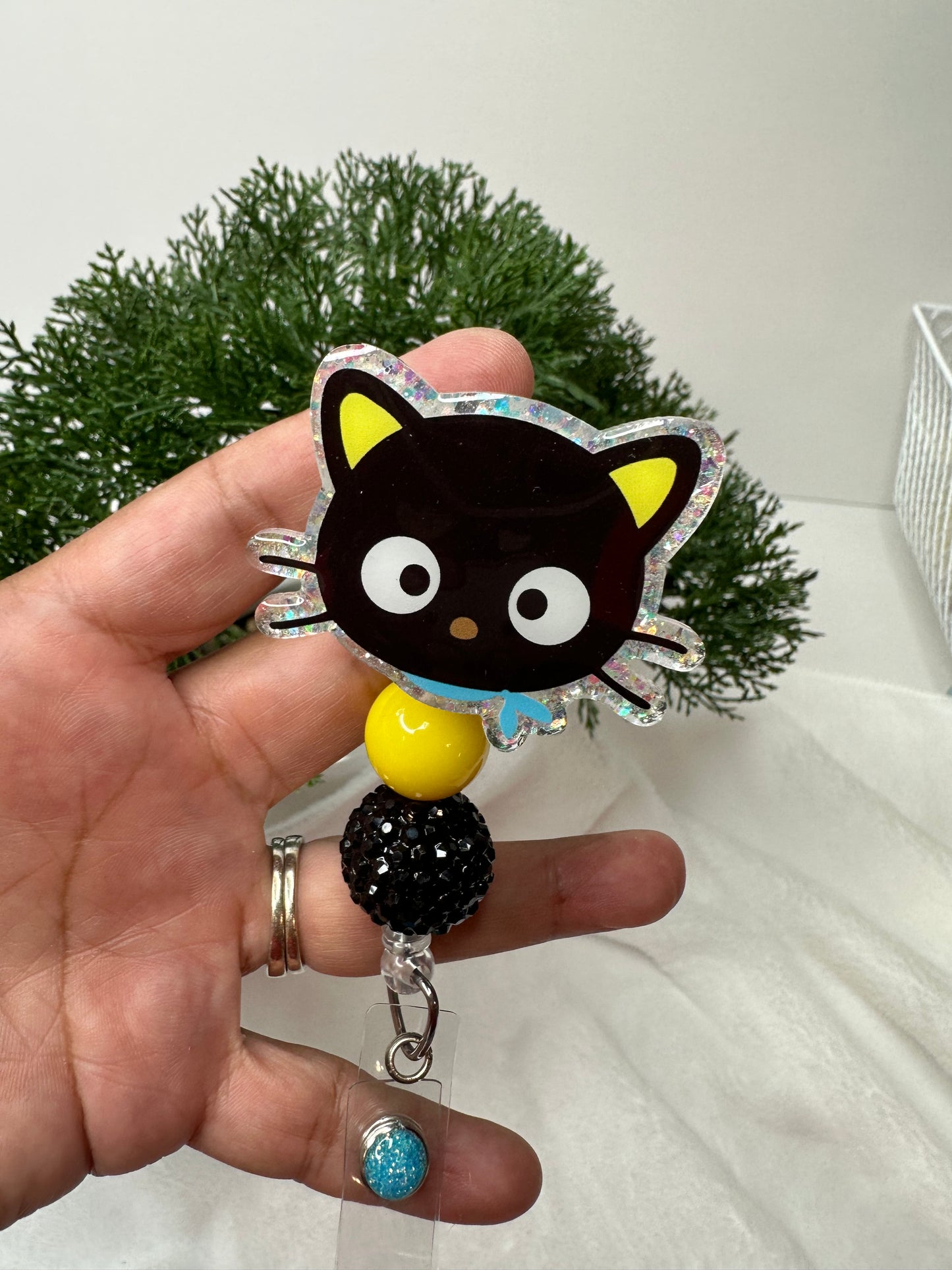 Kawaii Chocó Cat Badge Reel