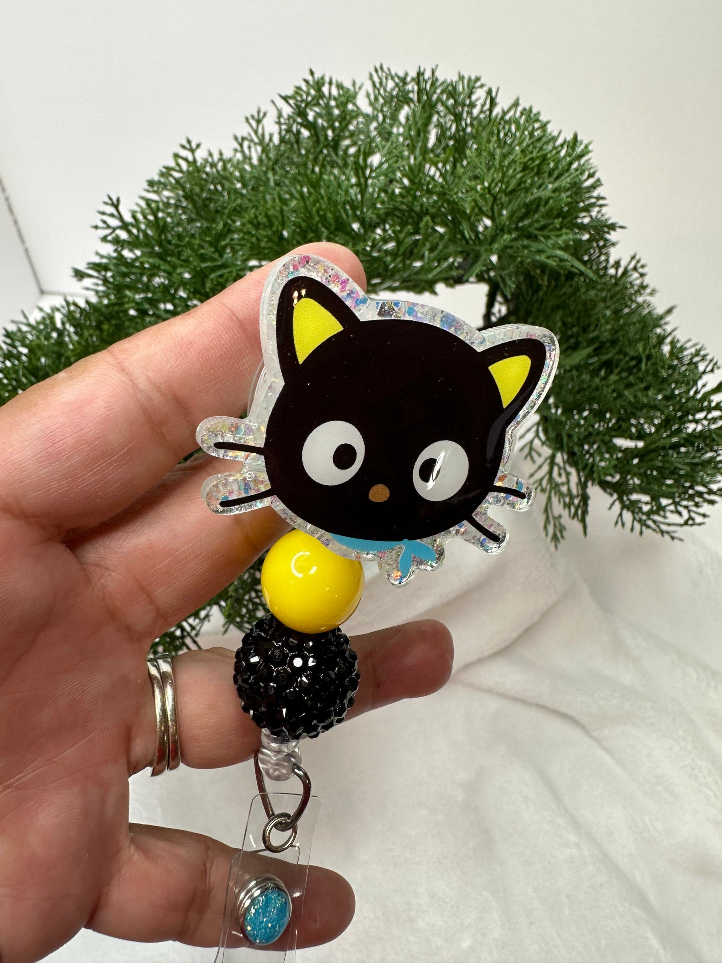 Kawaii Chocó Cat Badge Reel