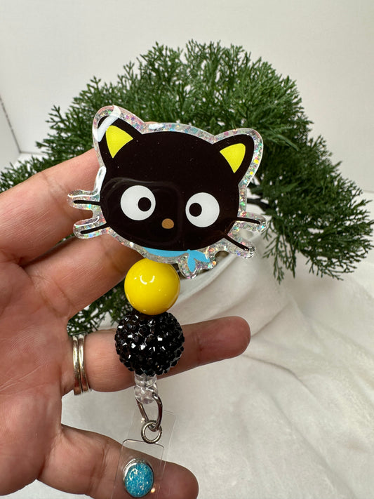 Kawaii Chocó Cat Badge Reel