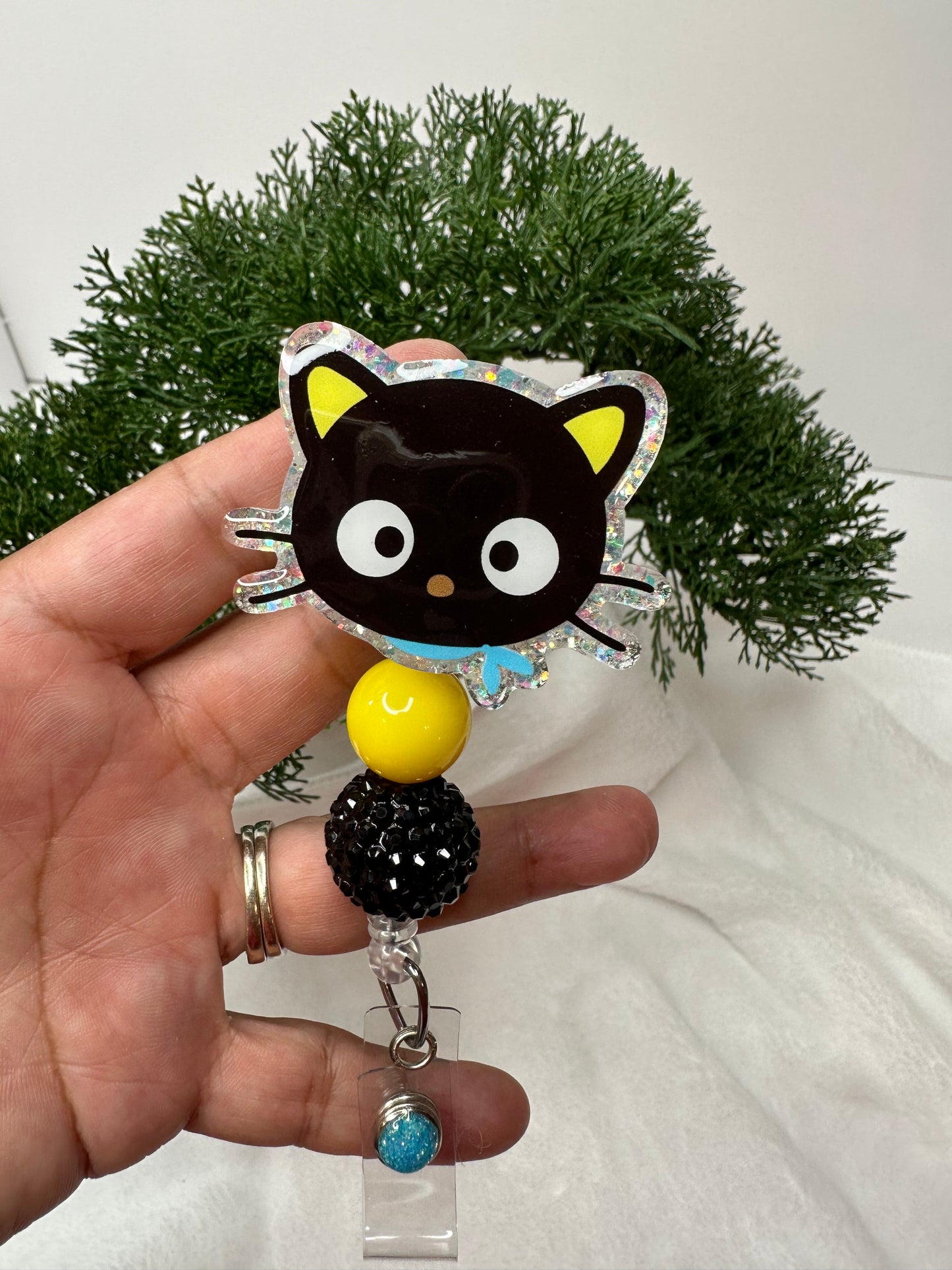 Kawaii Chocó Cat Badge Reel