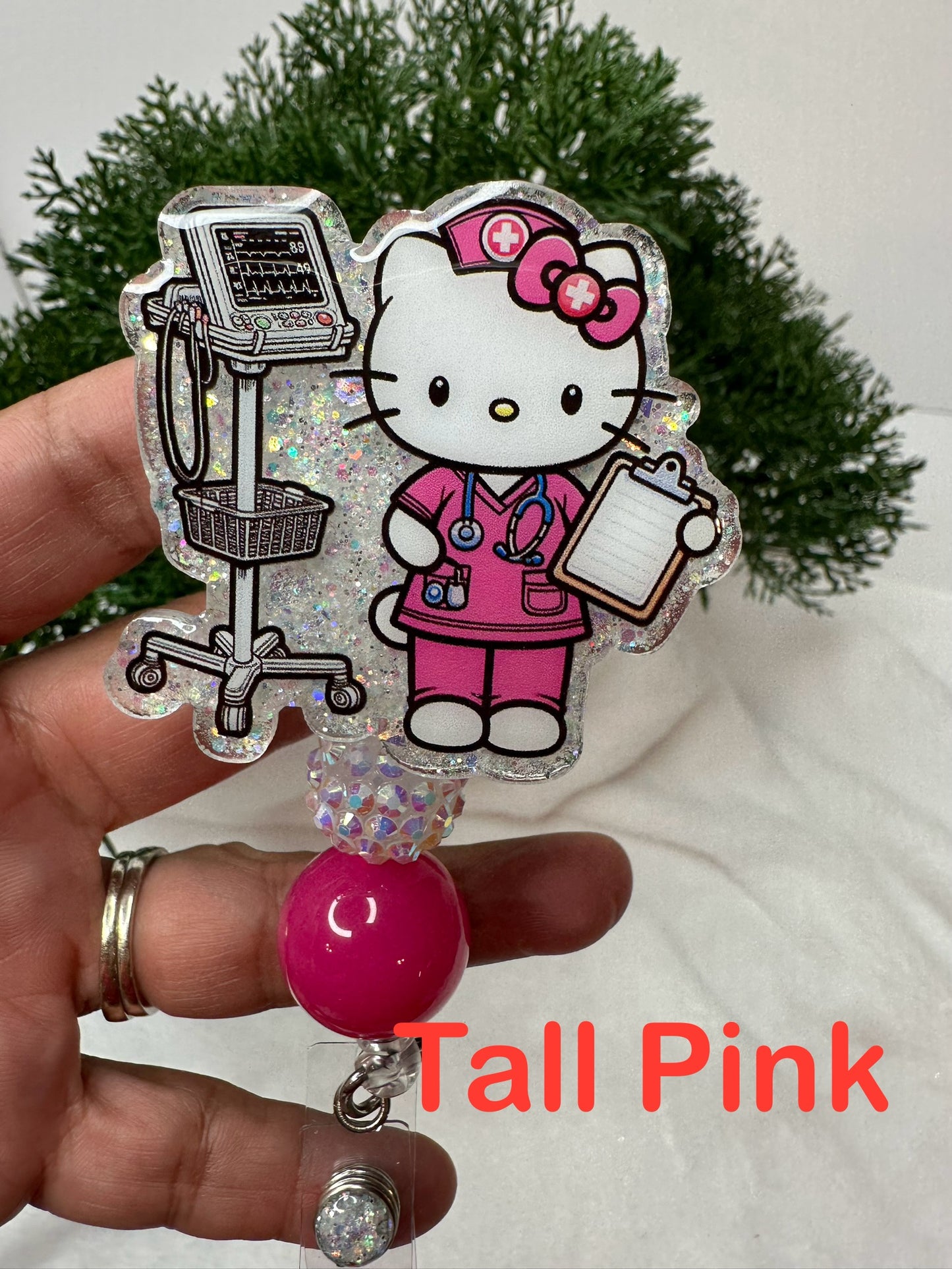 Kitty Nurse Badge Reel /CNA/RN/MA/CMA