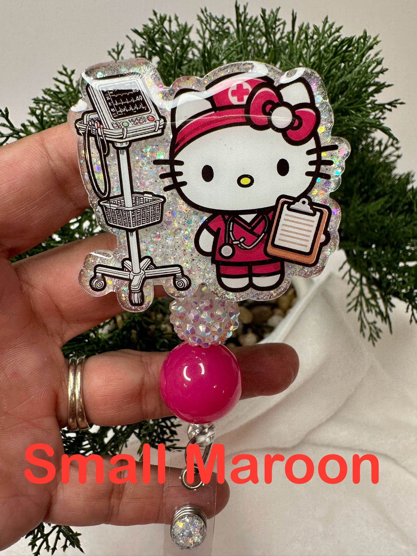 Kitty Nurse Badge Reel /CNA/RN/MA/CMA