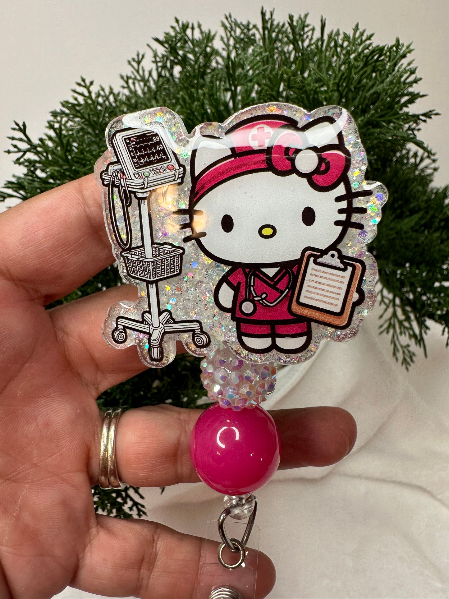 Kitty Nurse Badge Reel /CNA/RN/MA/CMA