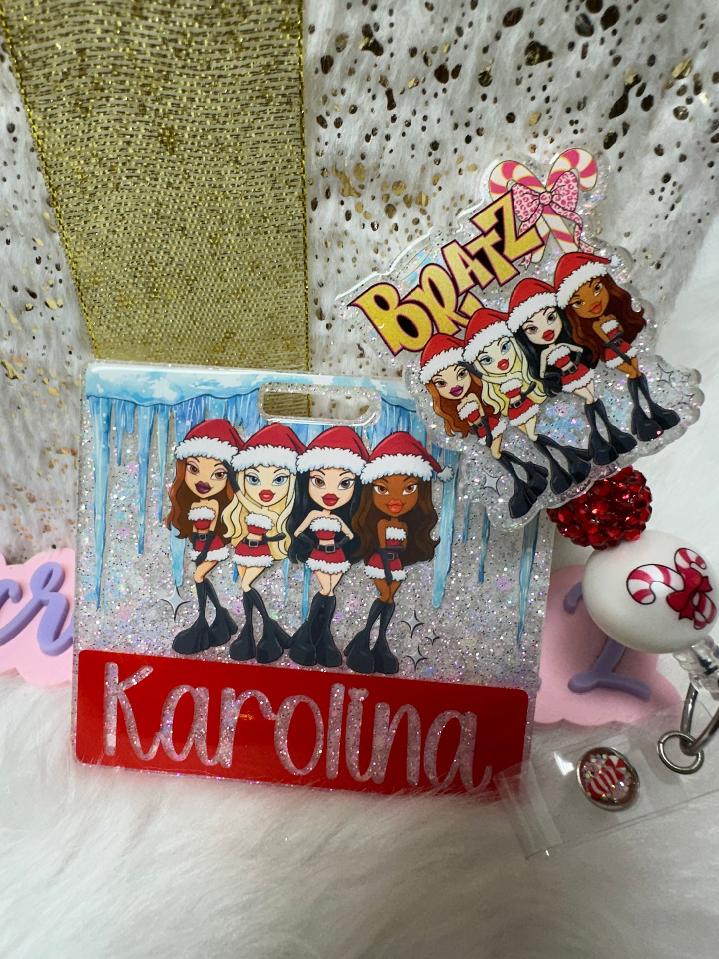 Christmas Bratz Badge Buddy Set