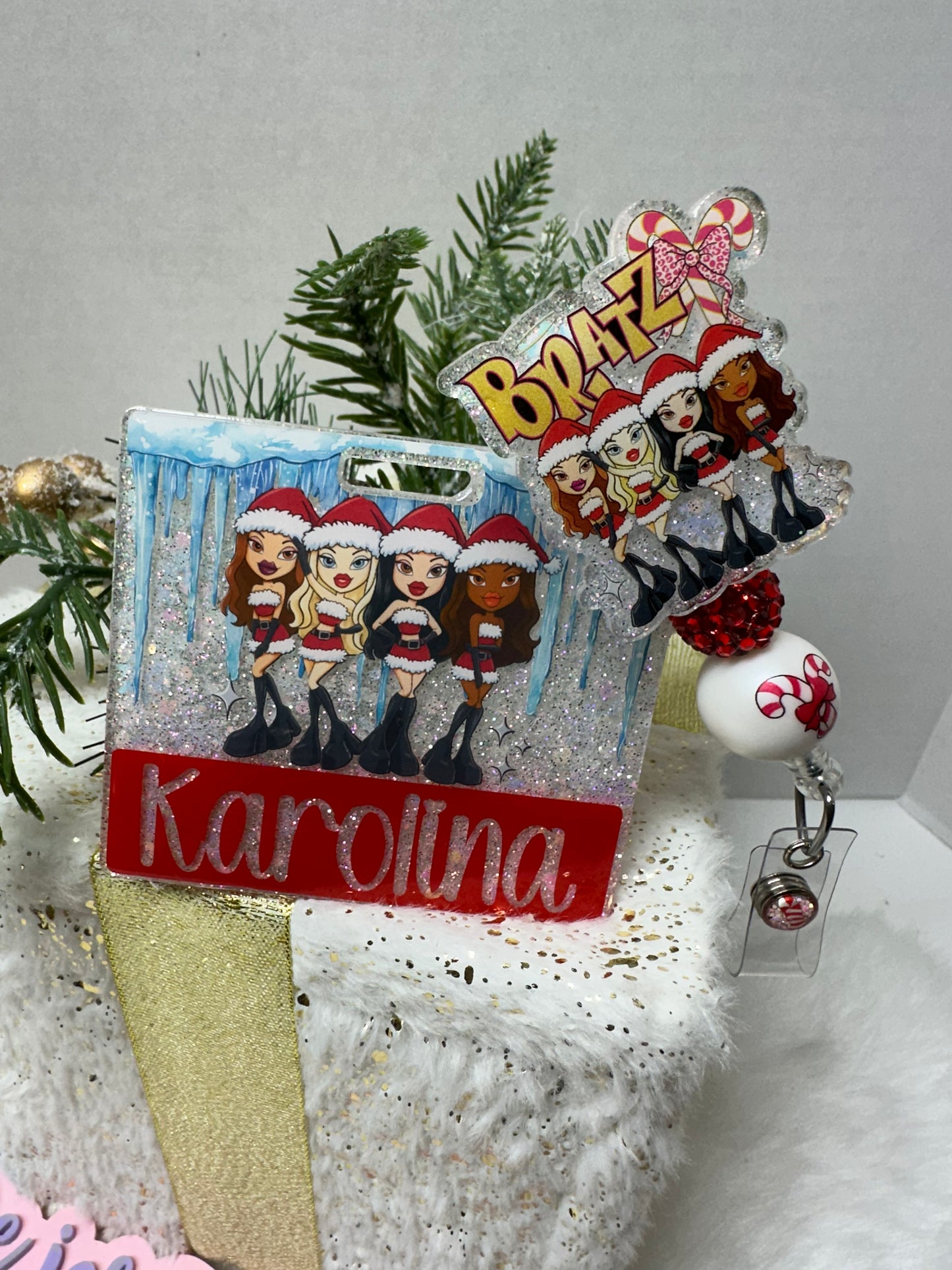 Christmas Bratz Badge Buddy Set