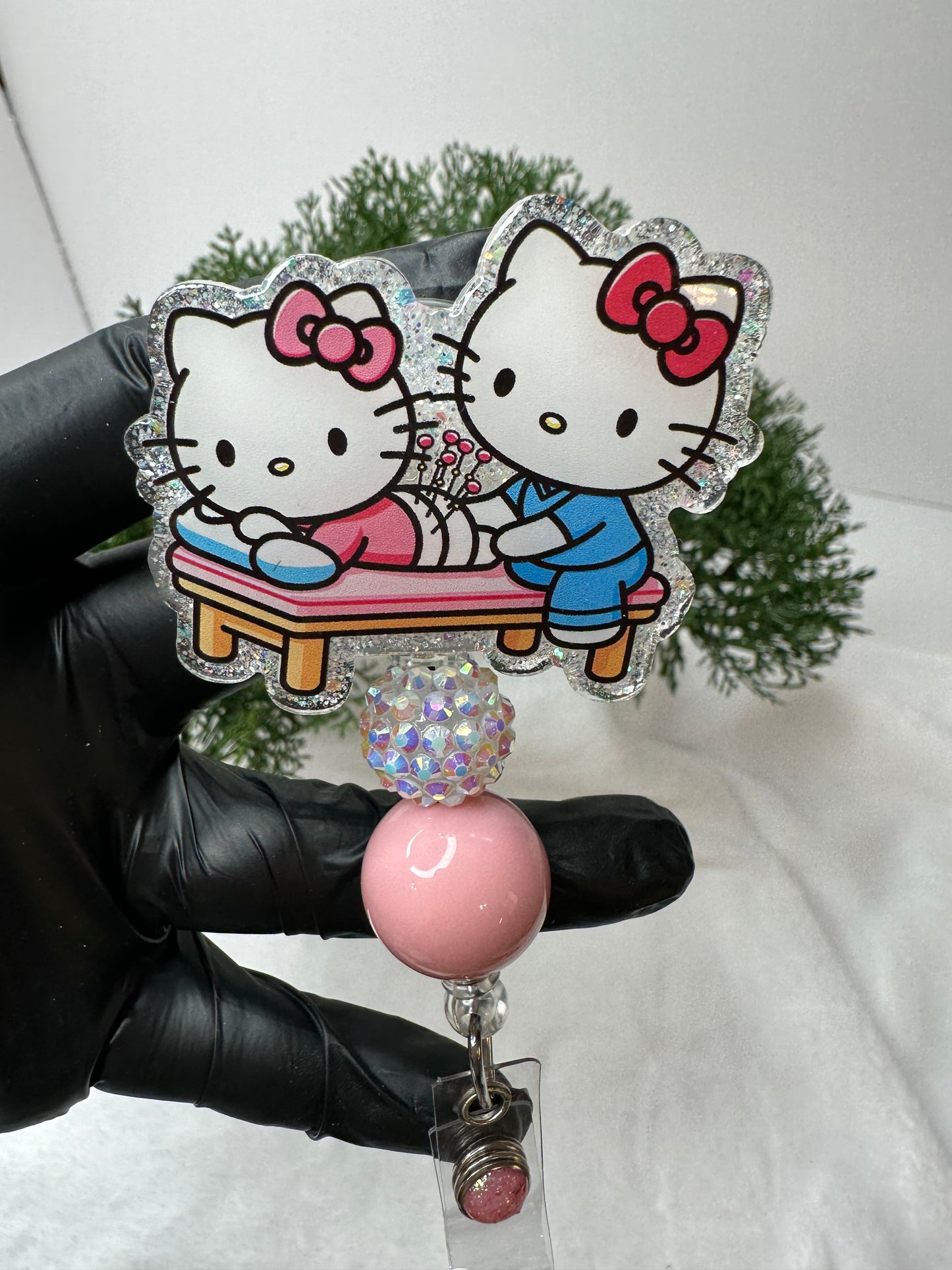 Kitty CA/ Acupuncturist Badge Reel