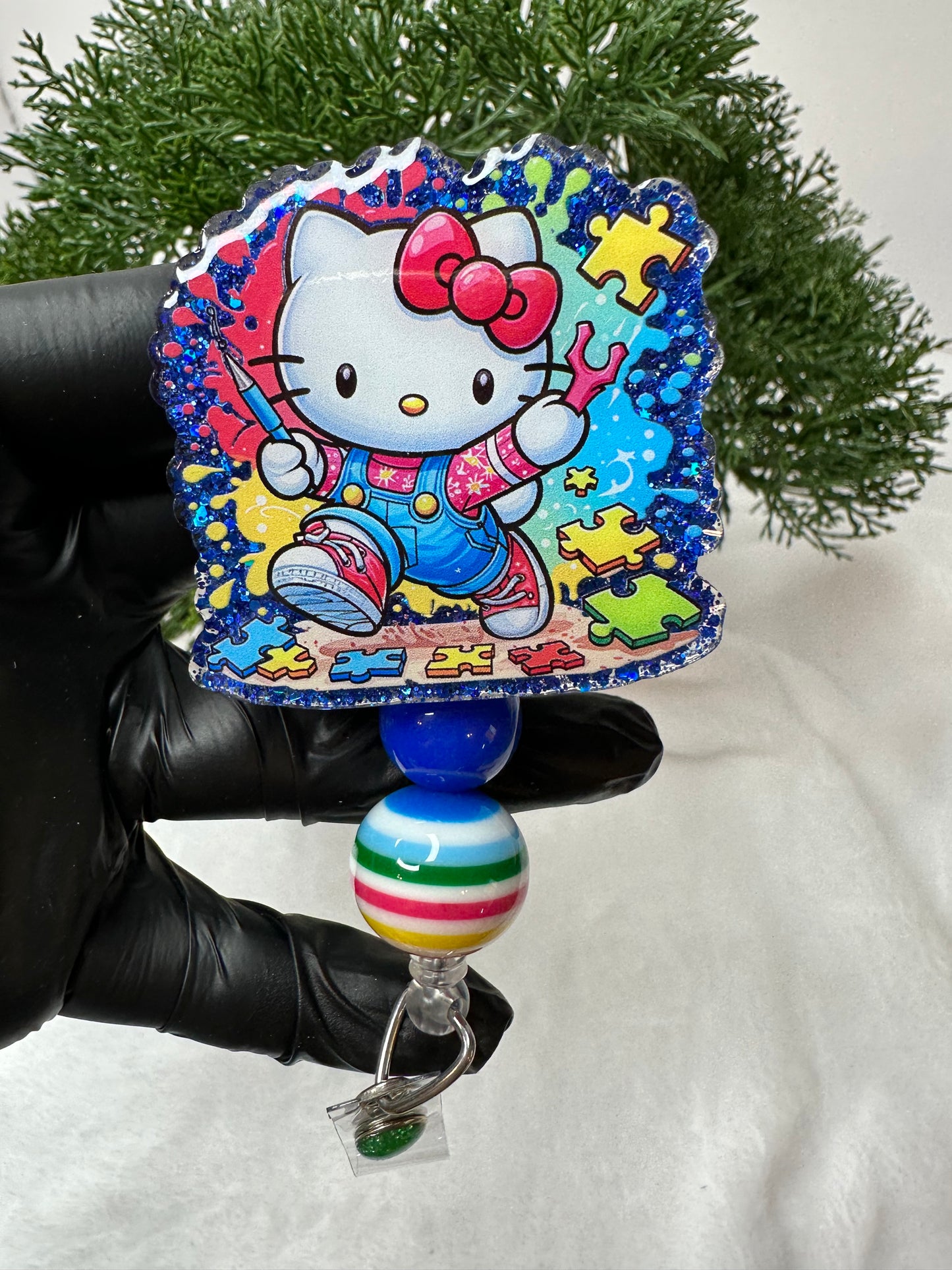 Kitty Autism Awareness Badge Reel