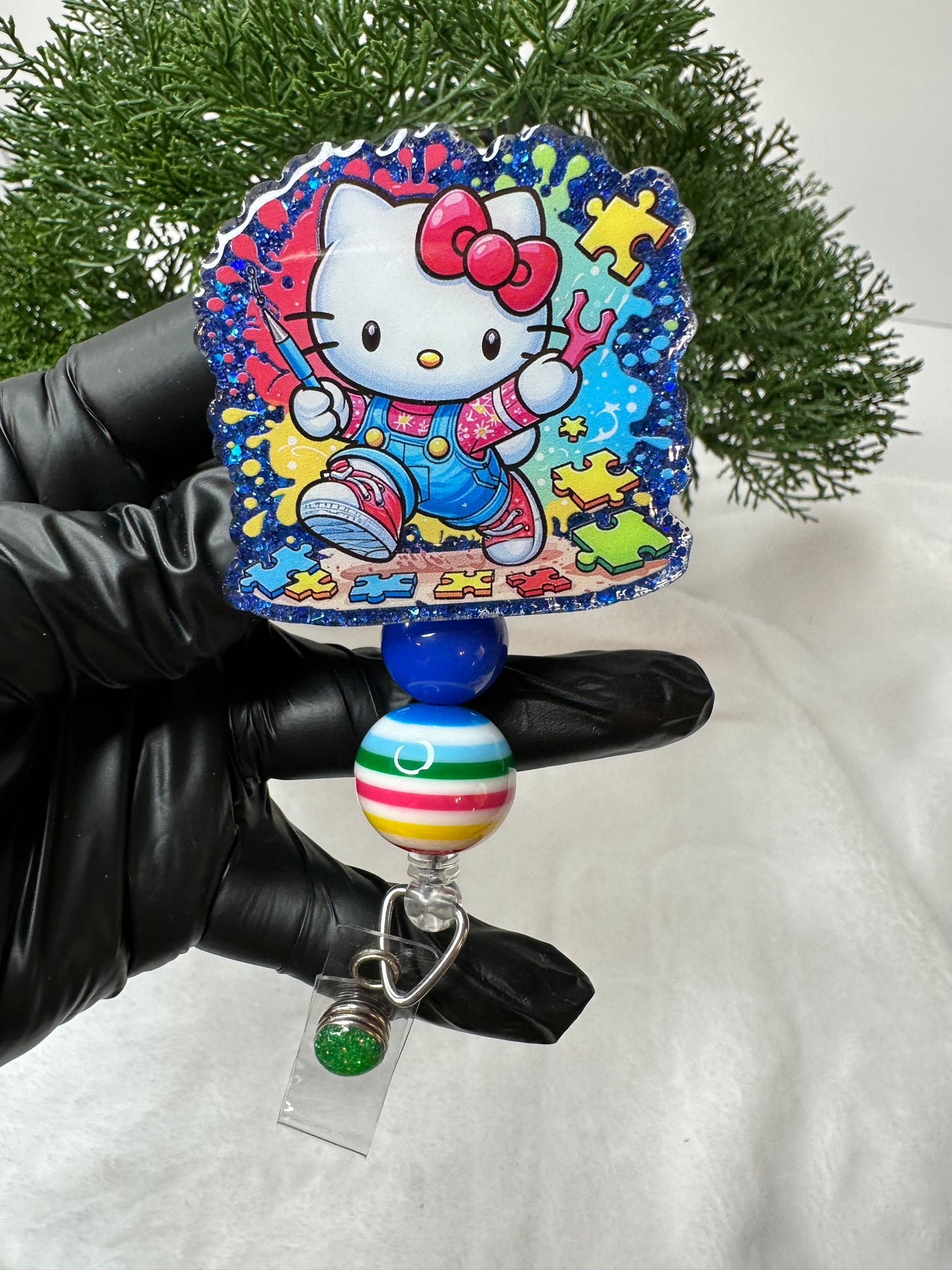 Kitty Autism Awareness Badge Reel