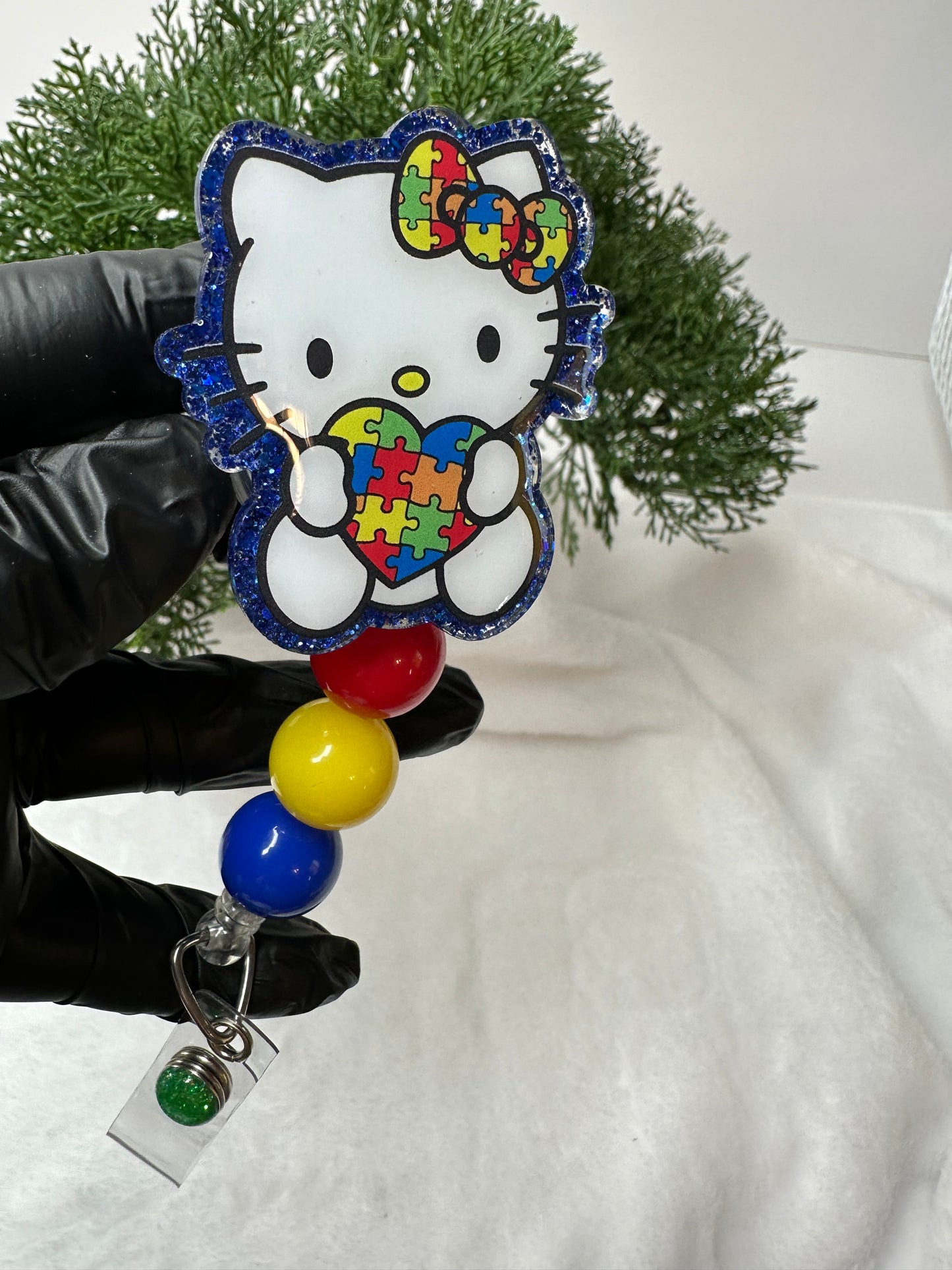 Autism Awareness Kitty Badge Reel