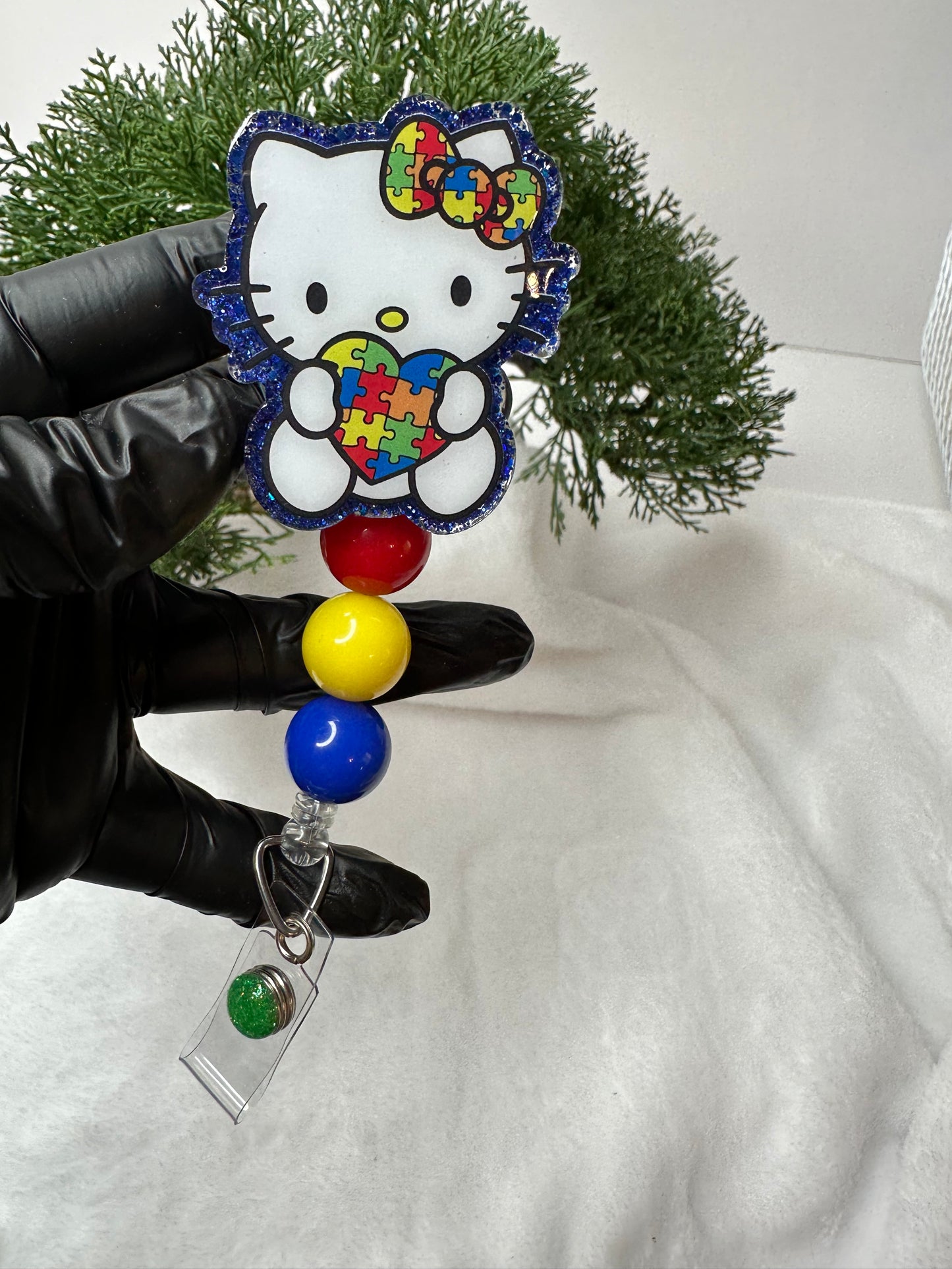 Autism Awareness Kitty Badge Reel