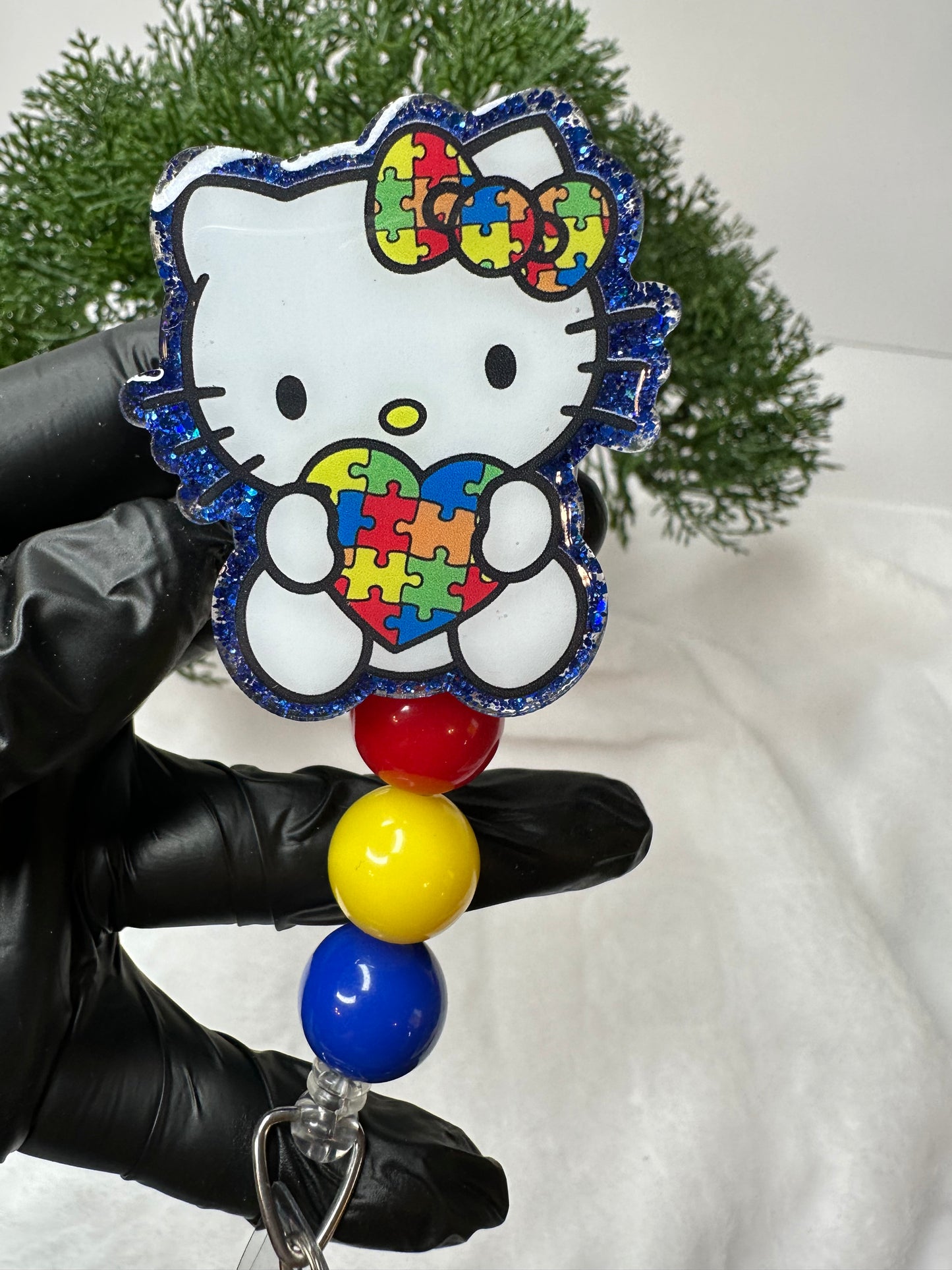 Autism Awareness Kitty Badge Reel