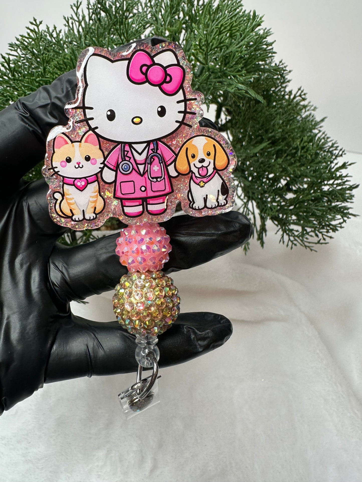 Kitty Veterinarian Tech Badge Reel