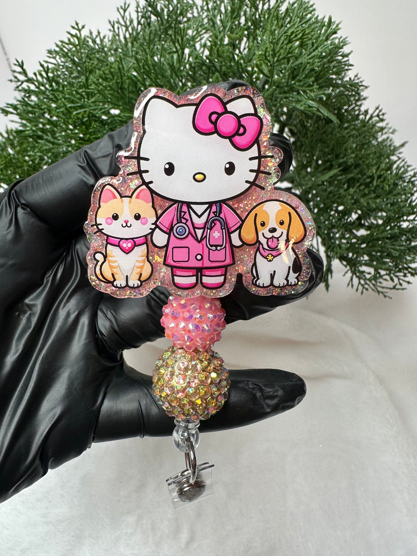 Kitty Veterinarian Tech Badge Reel