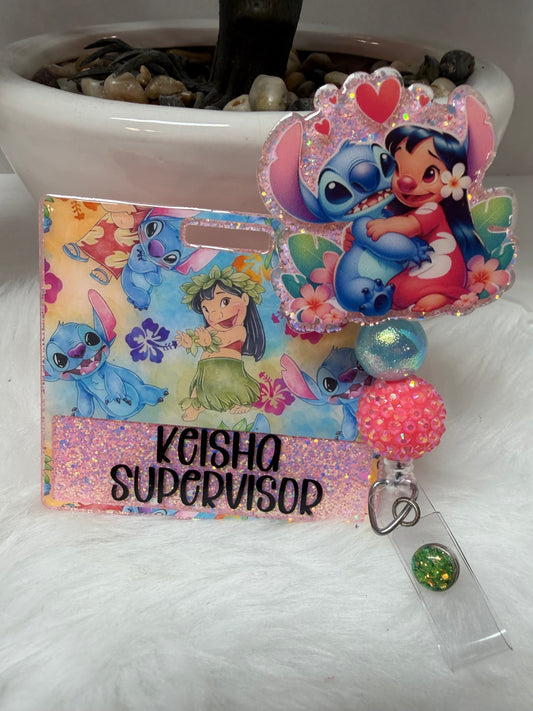 Blue Alien and Friend Badge Buddy Set