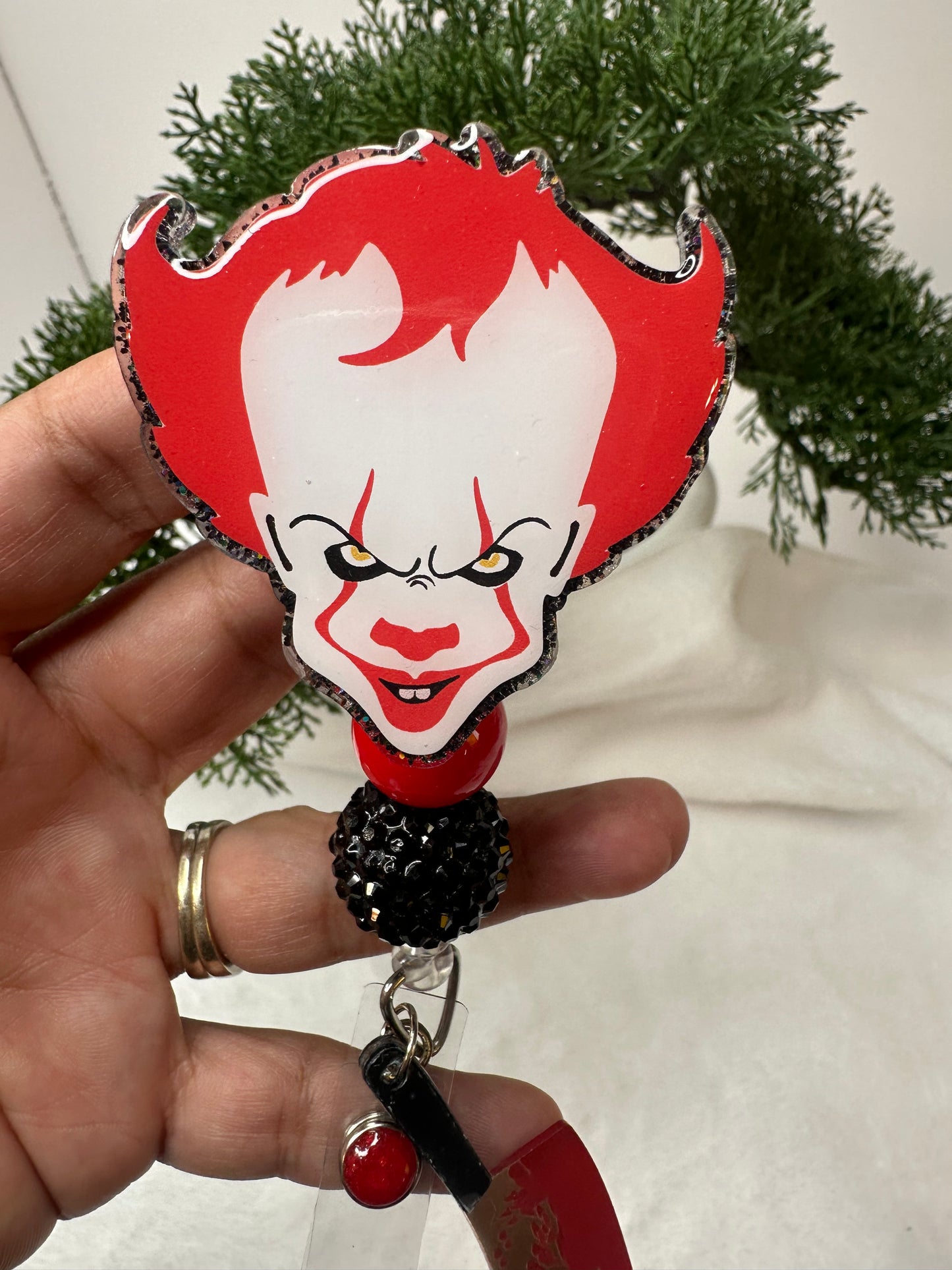 Halloween Clown Badge Reel