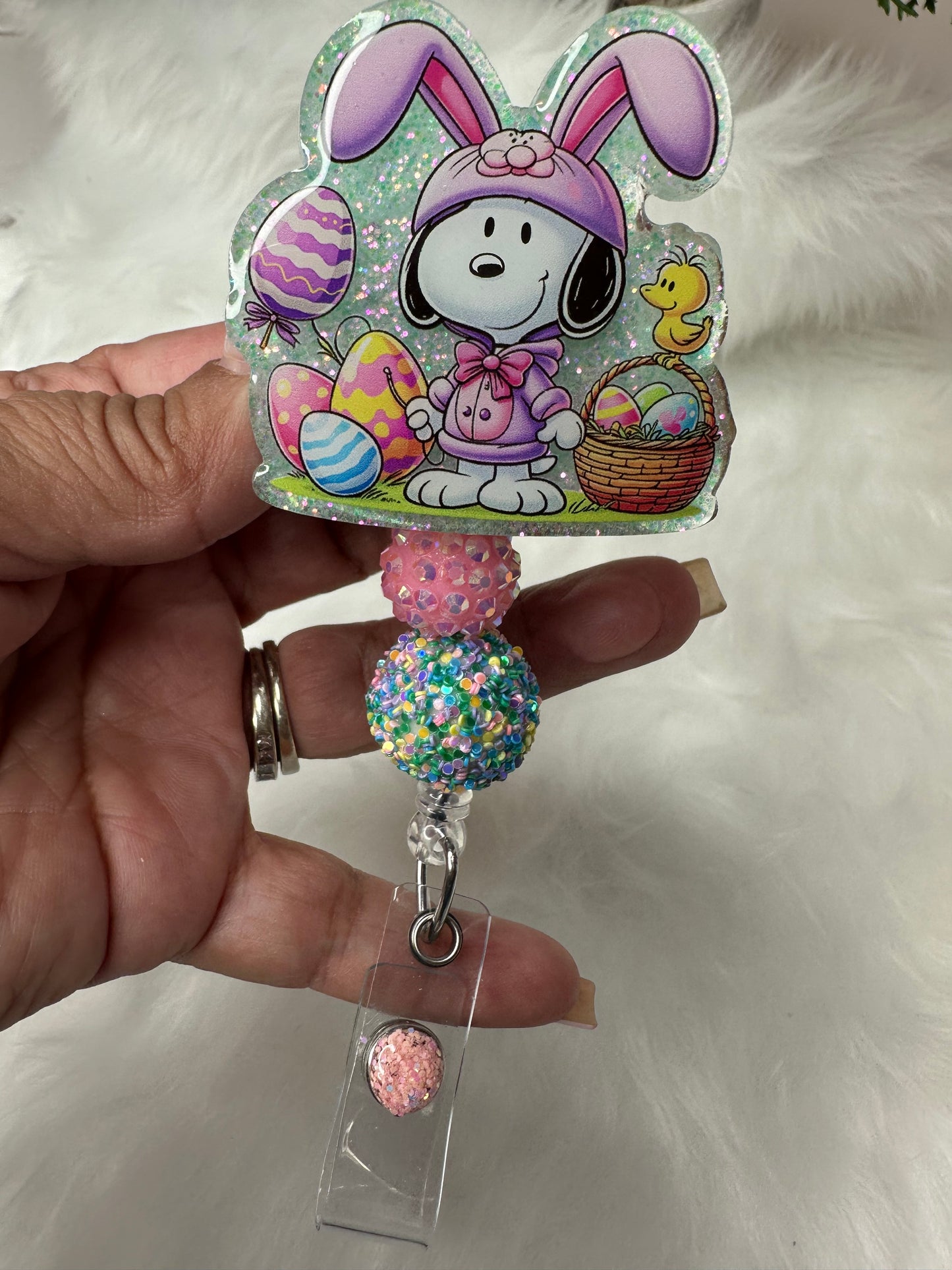 Easter Puppy Badge Reel