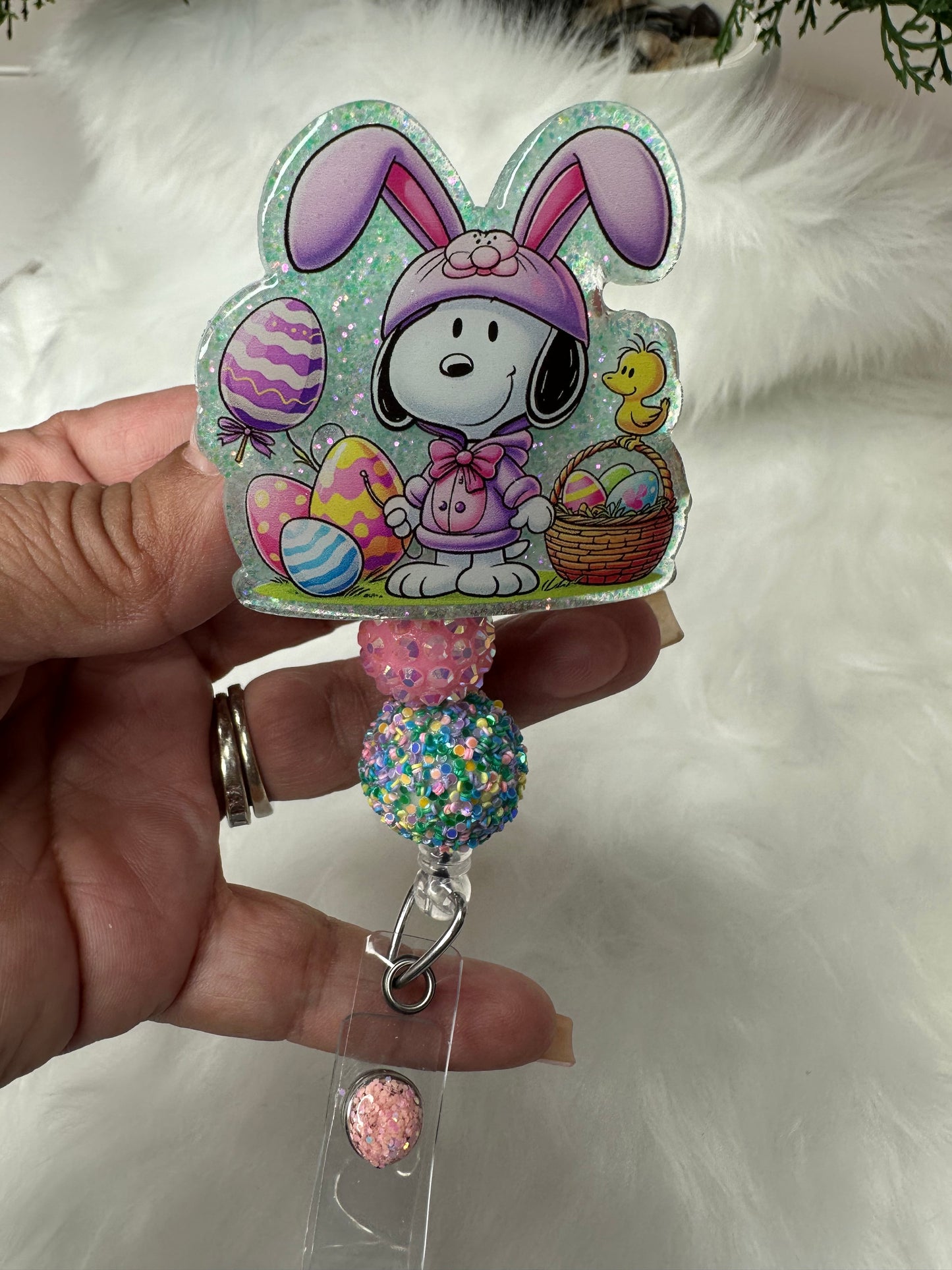 Easter Puppy Badge Reel