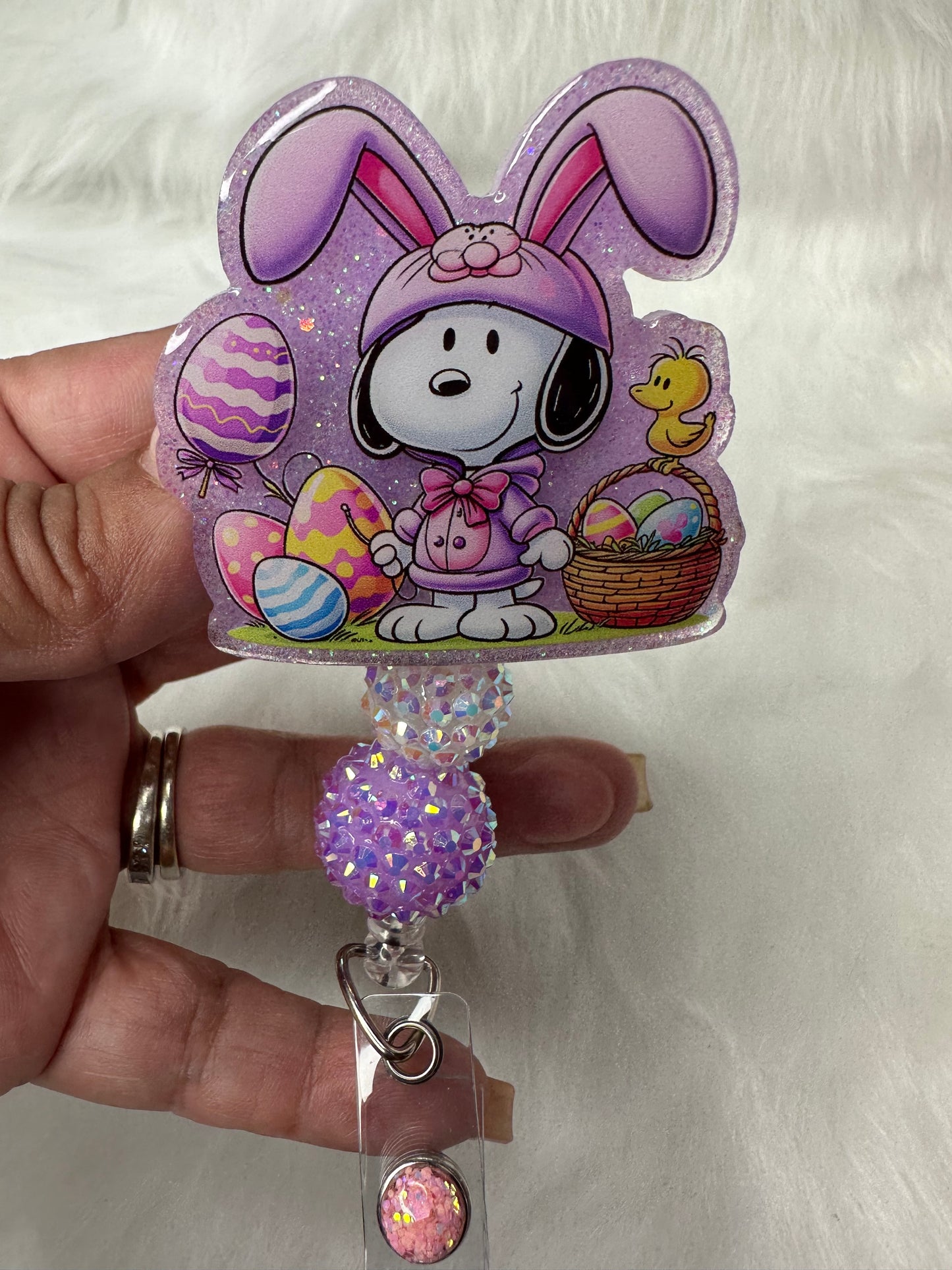 Easter Puppy Badge Reel