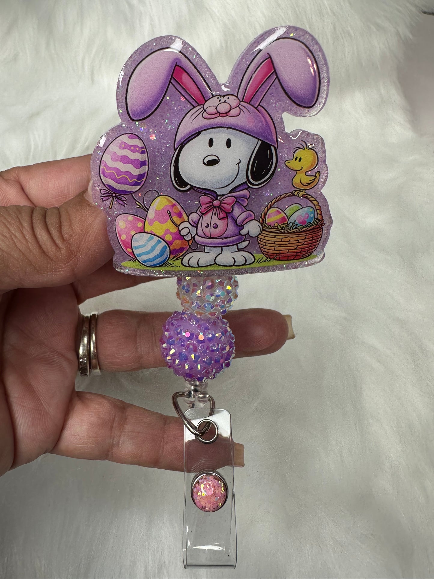 Easter Puppy Badge Reel