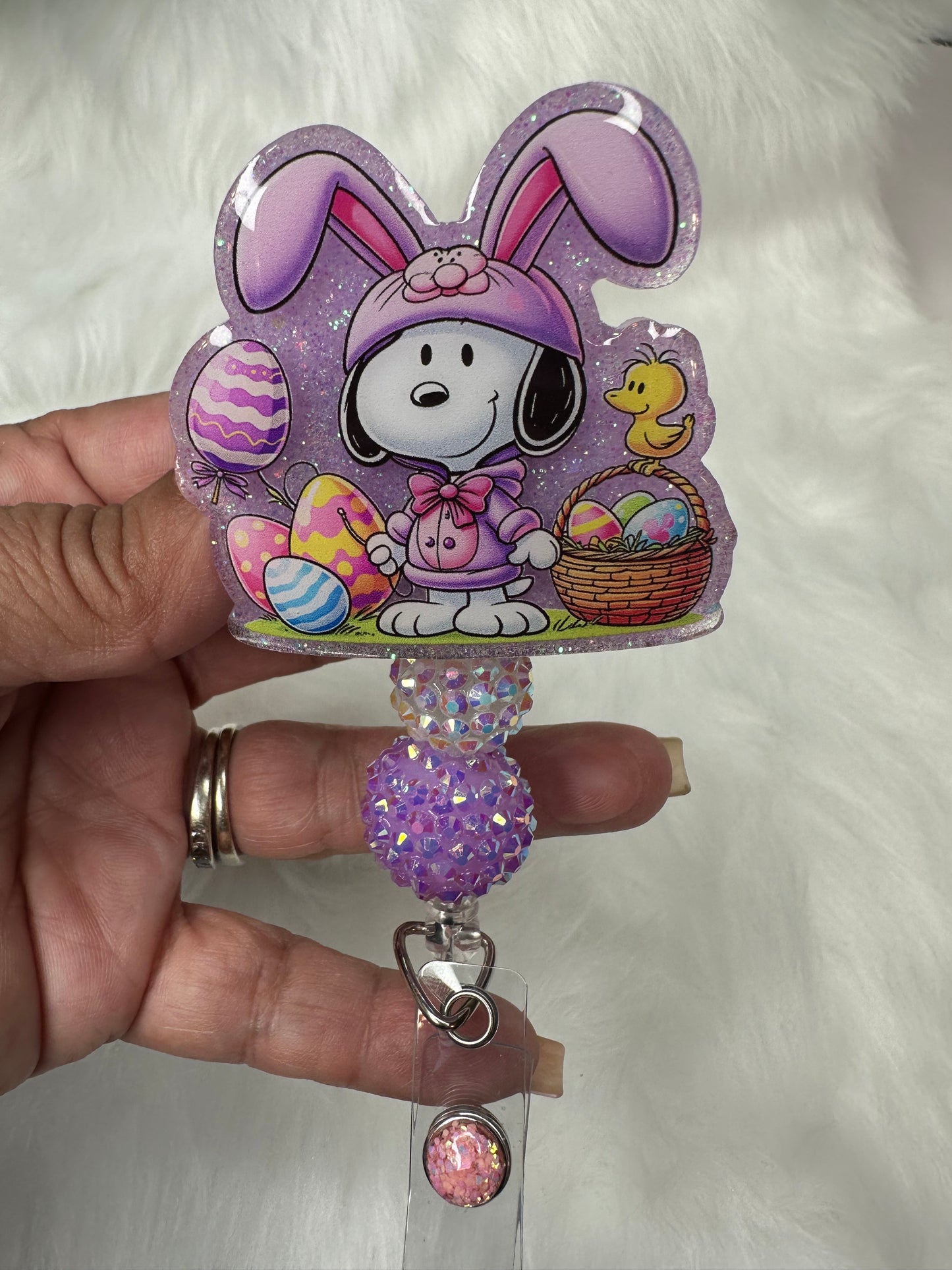 Easter Puppy Badge Reel