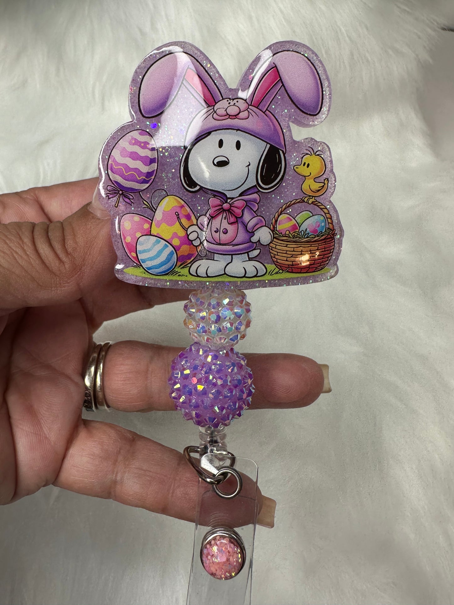 Easter Puppy Badge Reel
