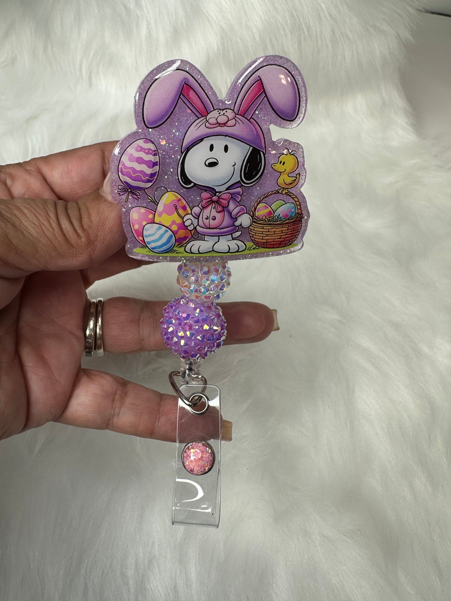 Easter Puppy Badge Reel
