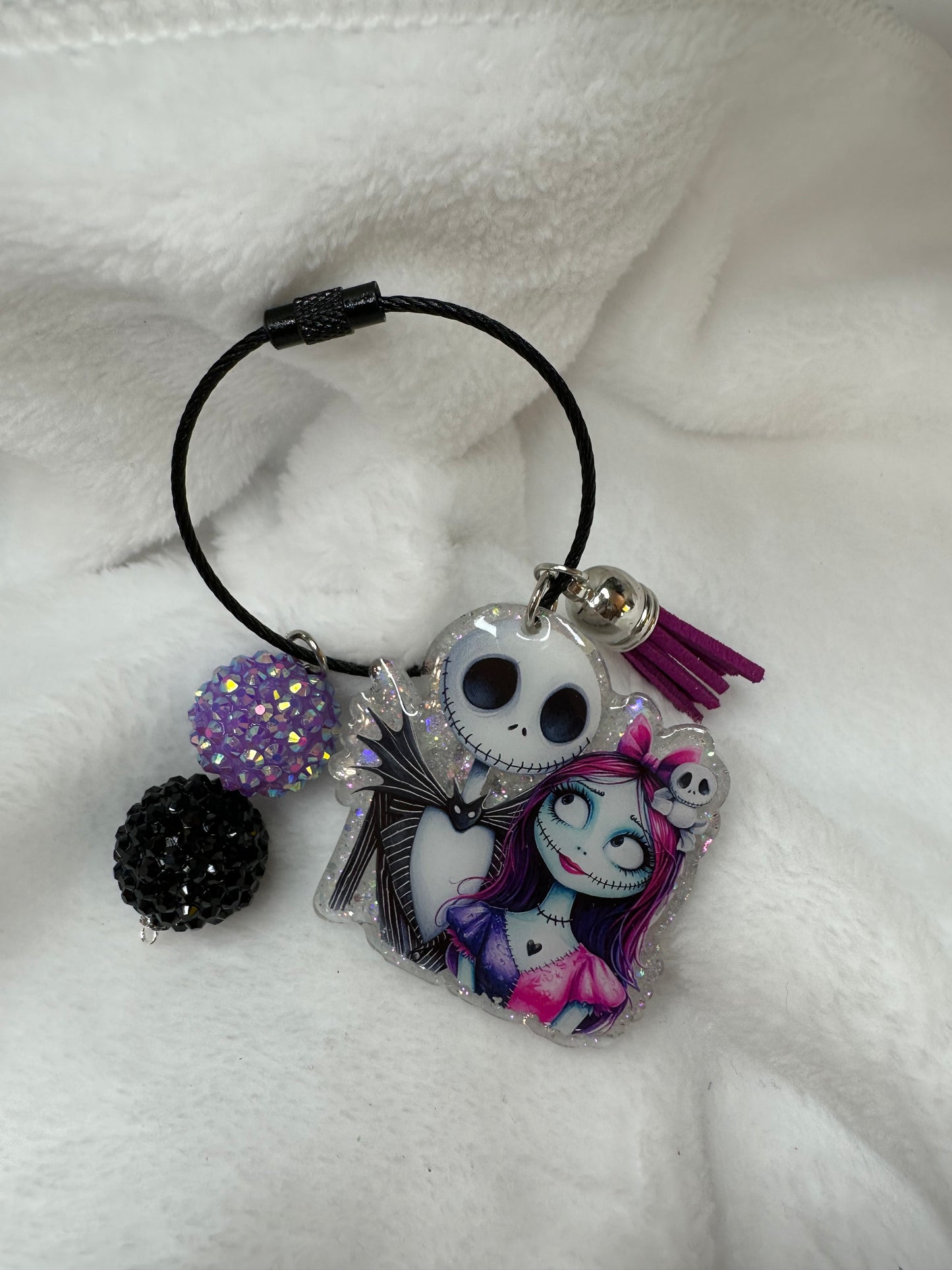 Jack and Sally Backpack/Bag Charm Tag