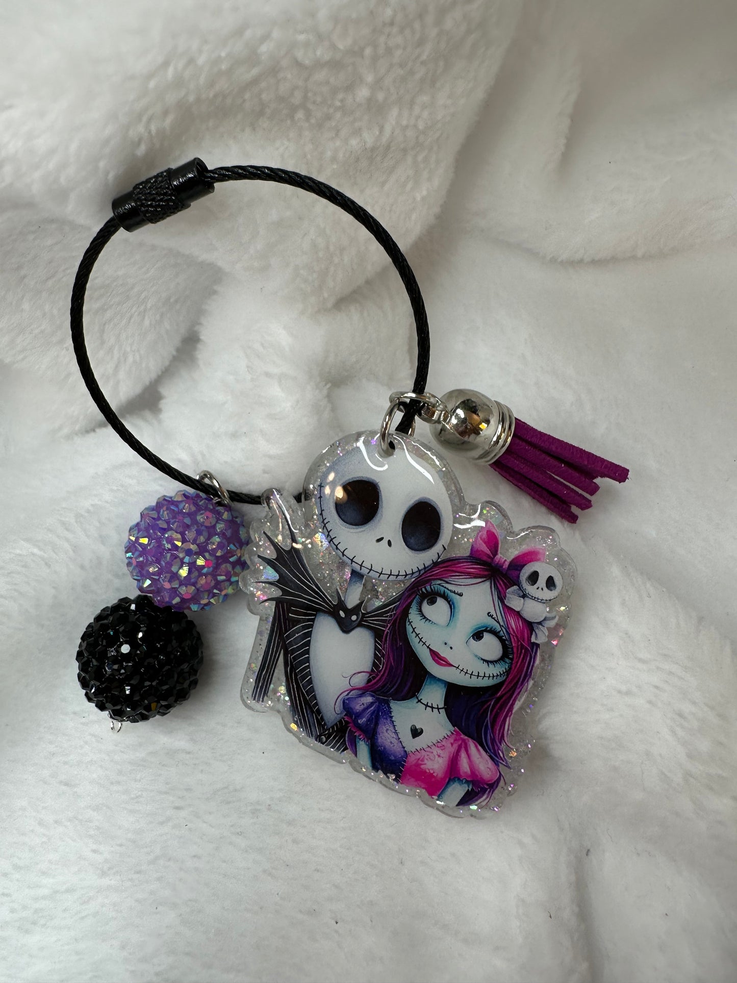 Jack and Sally Backpack/Bag Charm Tag