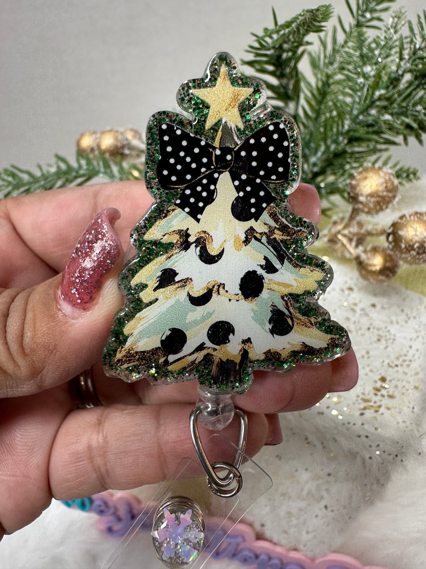 Christmas Tree Badge Reel