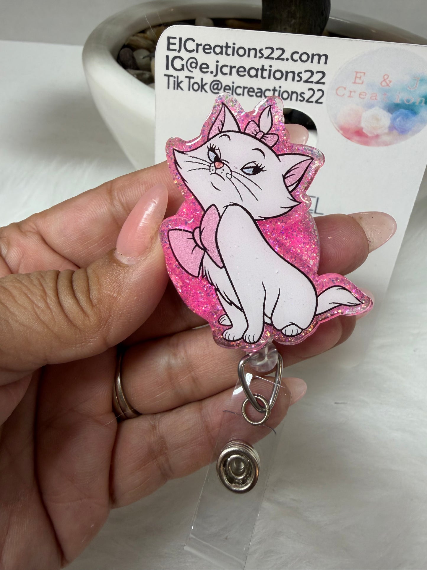 Classy and Sassy Cat Badge Reel
