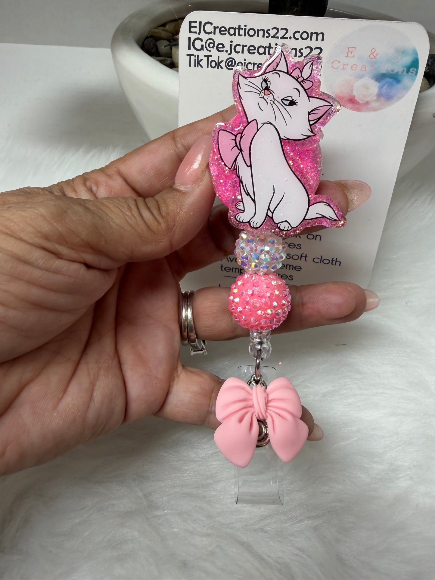 Classy and Sassy Cat Badge Reel