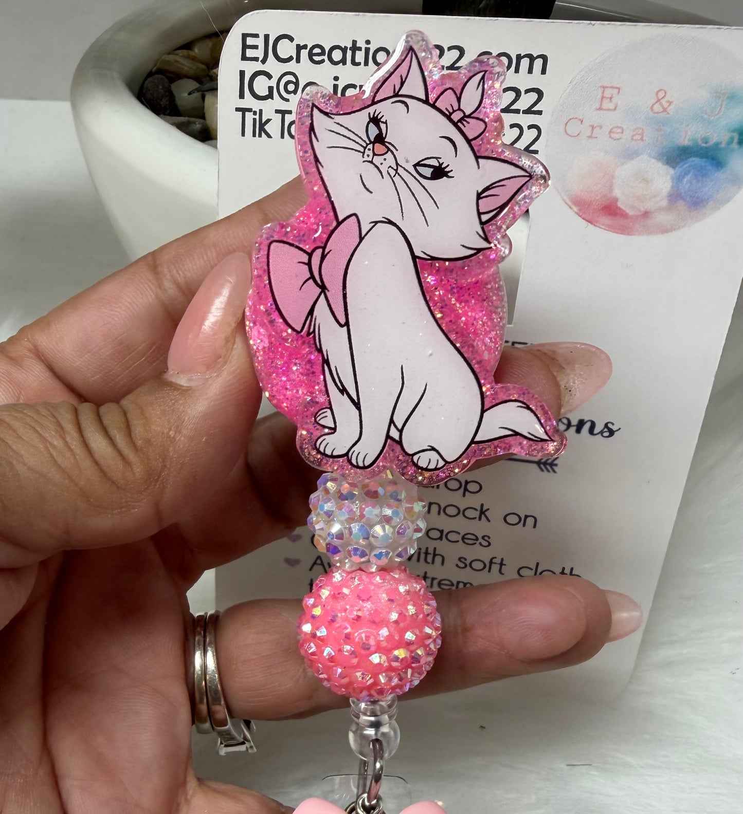 Classy and Sassy Cat Badge Reel