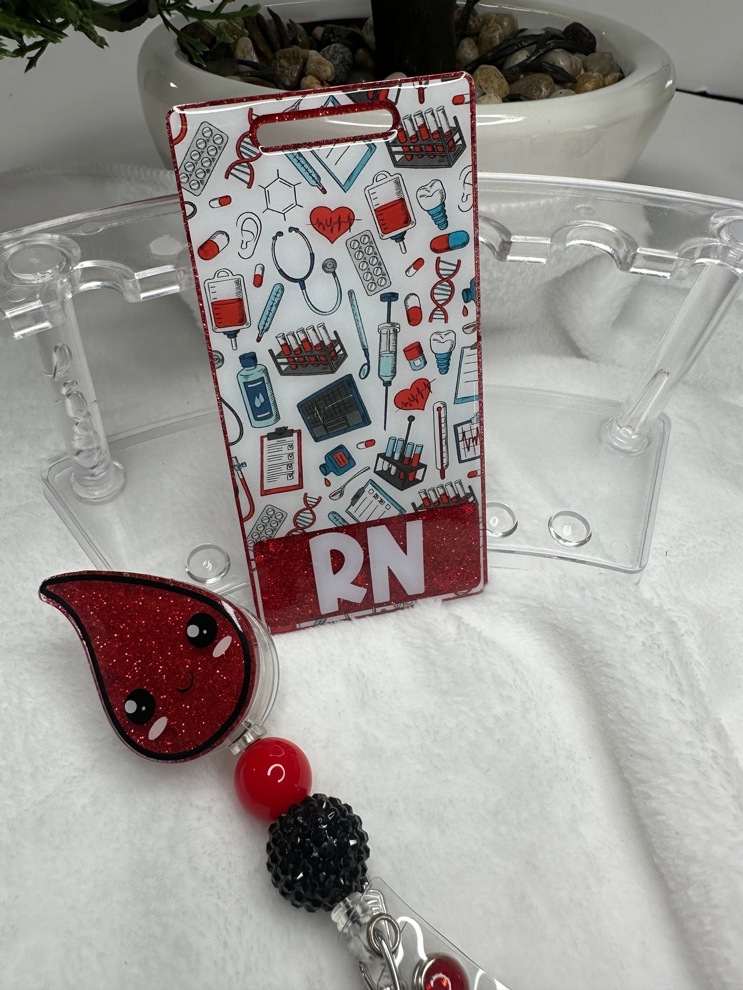 Phlebotomist Nurse Badge Buddy Set