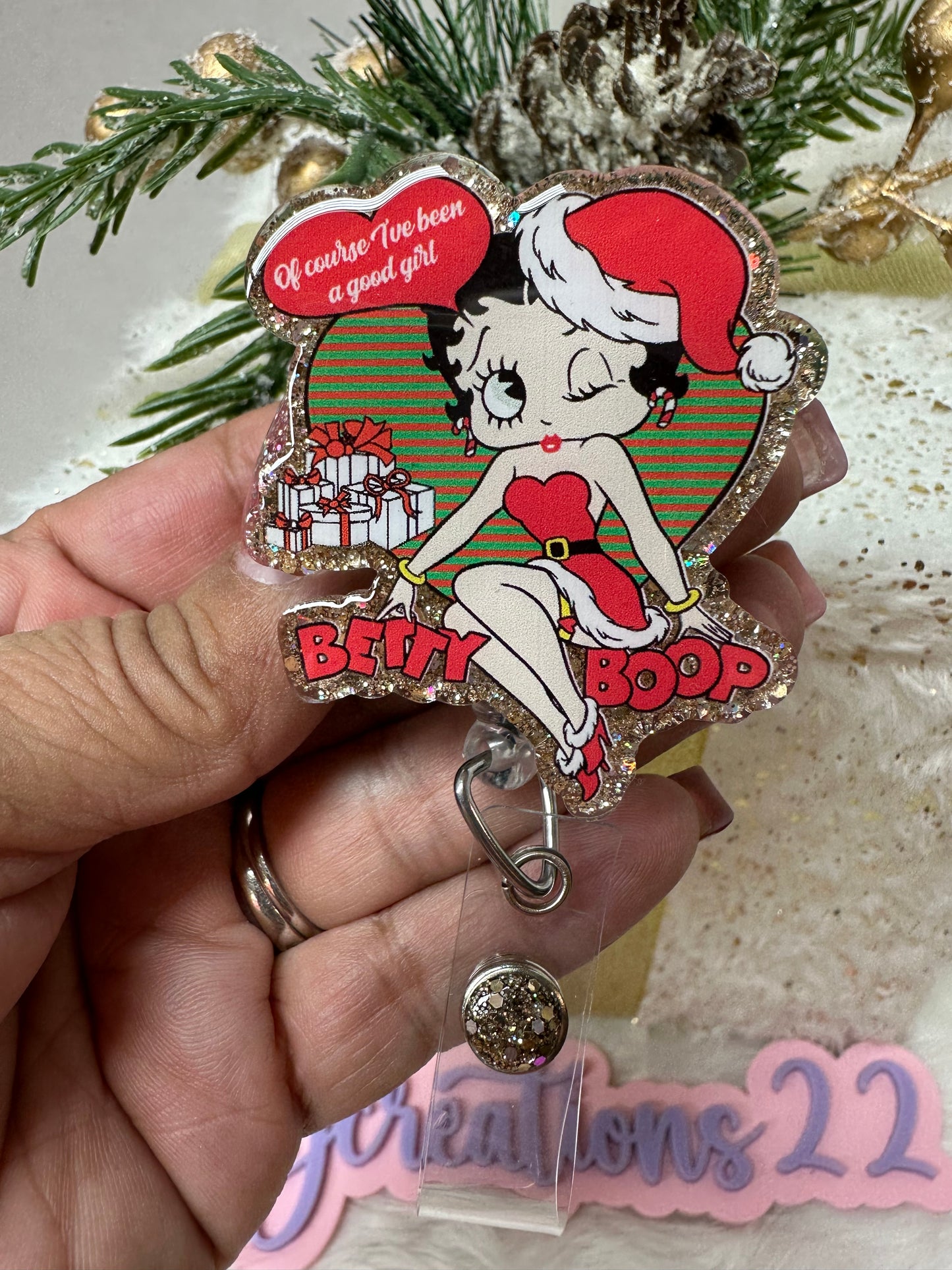 Christmas Betty Badge Reel