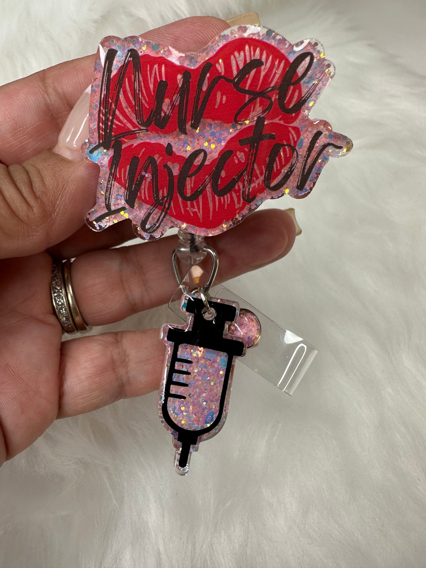 Nurse Injector Badge Reel