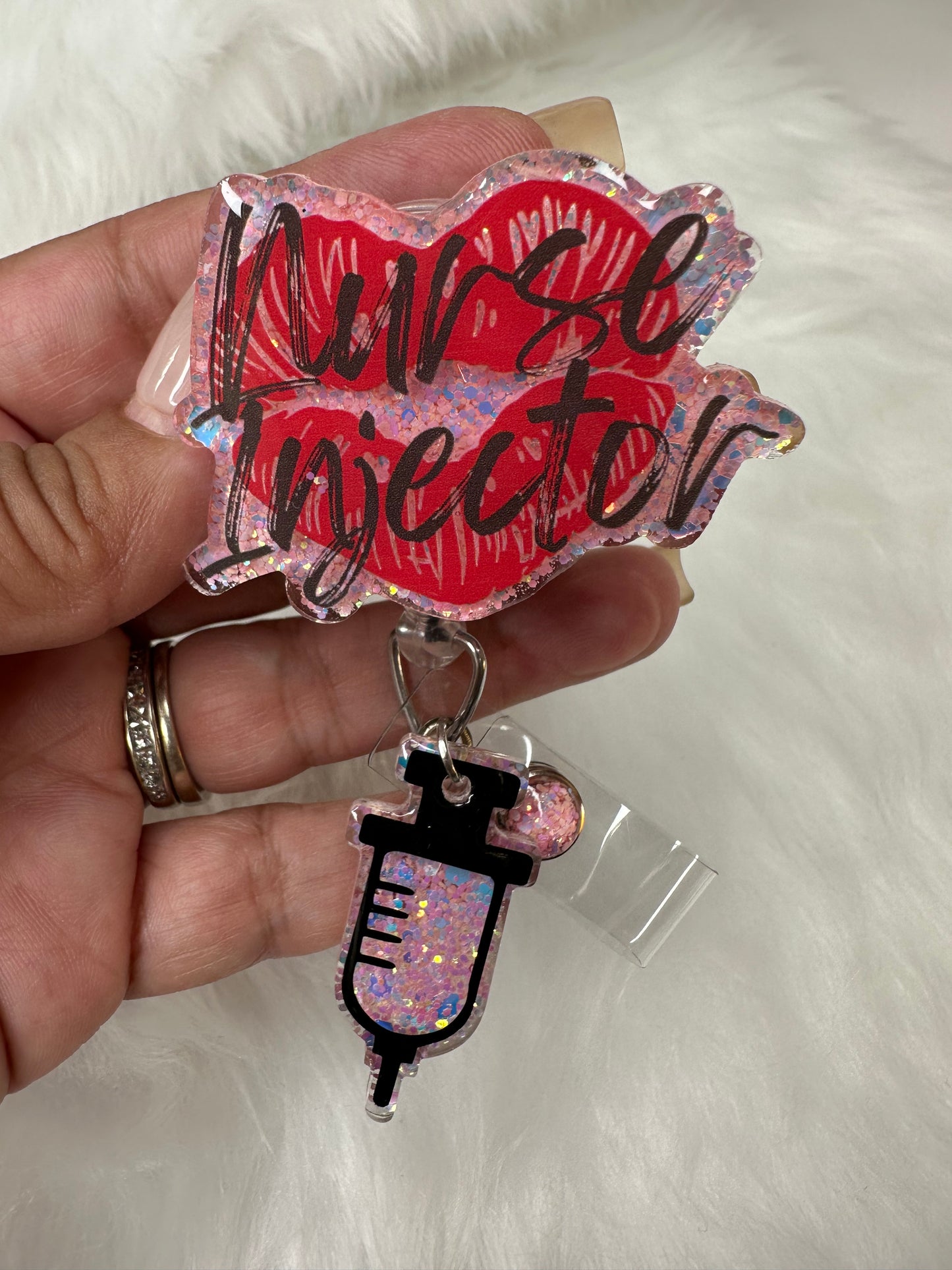 Nurse Injector Badge Reel