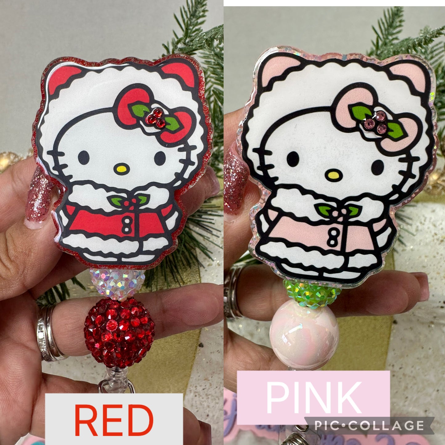 Christmas Kitty Badge Reel