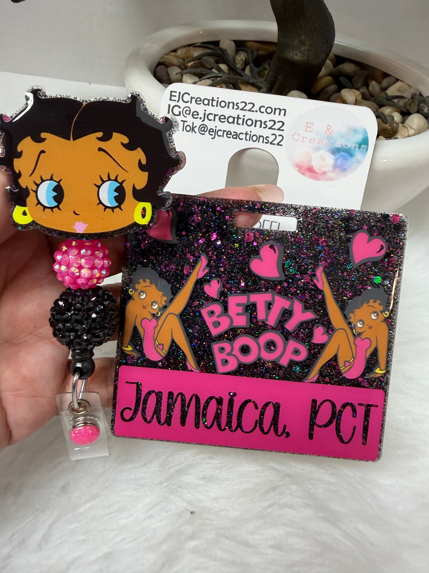 Pink Betty Badge Buddy Set