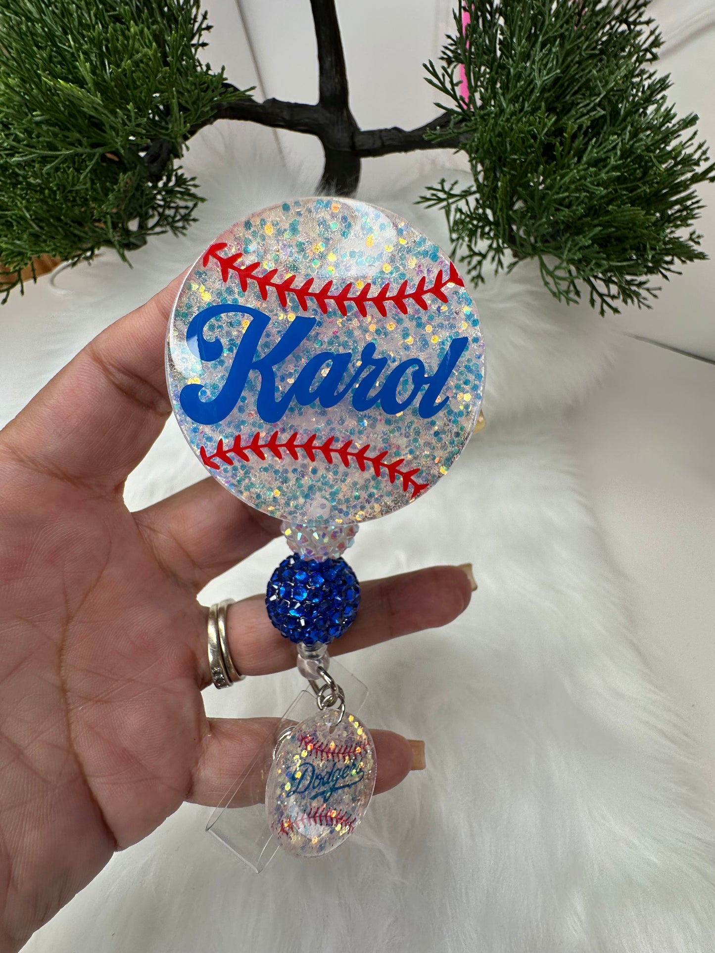 Baseball Badge Reel
