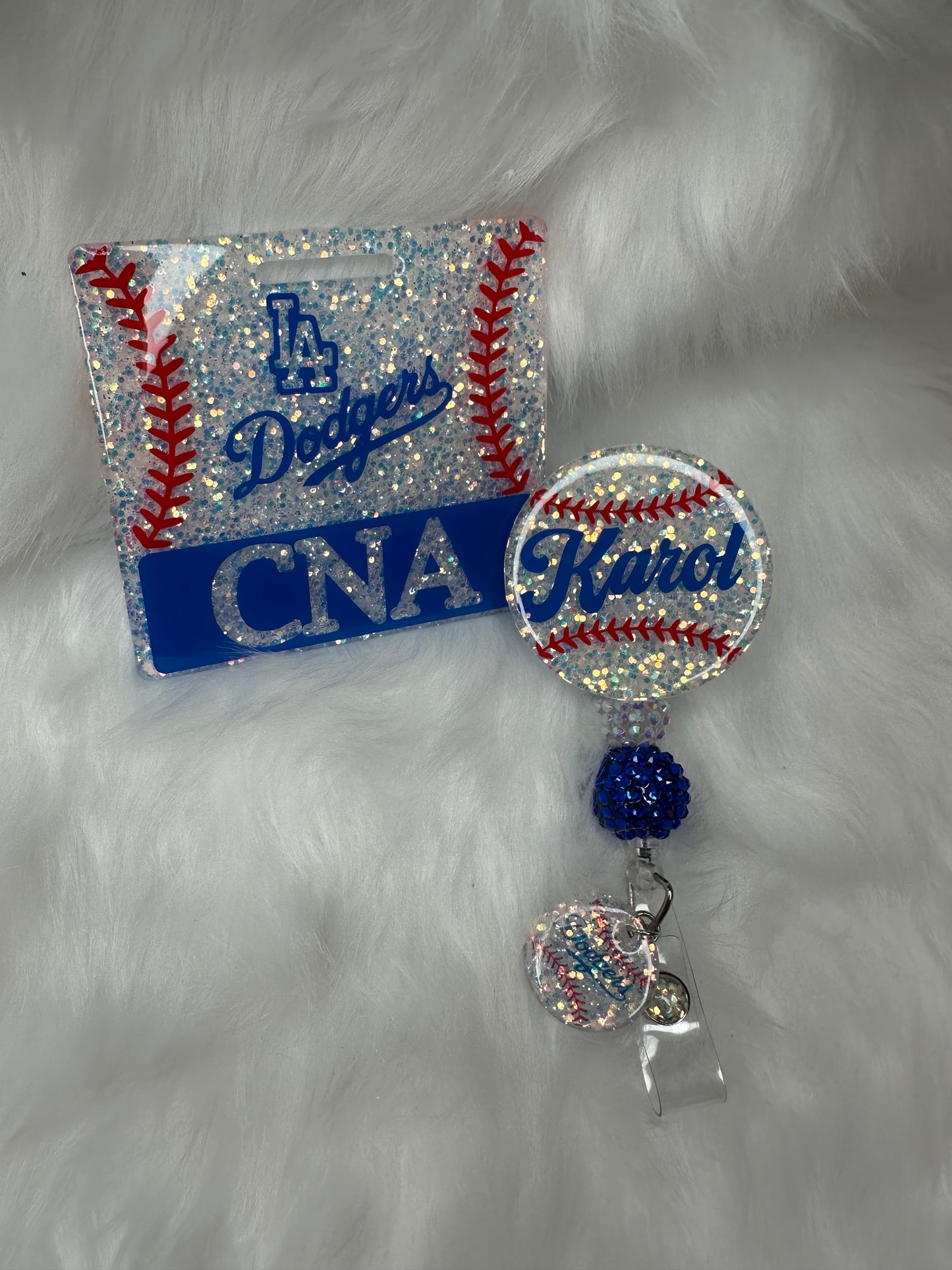 LA Blue Baseball Badge Buddy Set