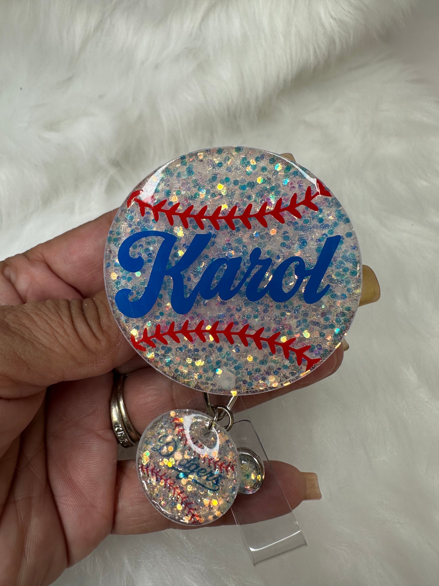 Baseball Badge Reel