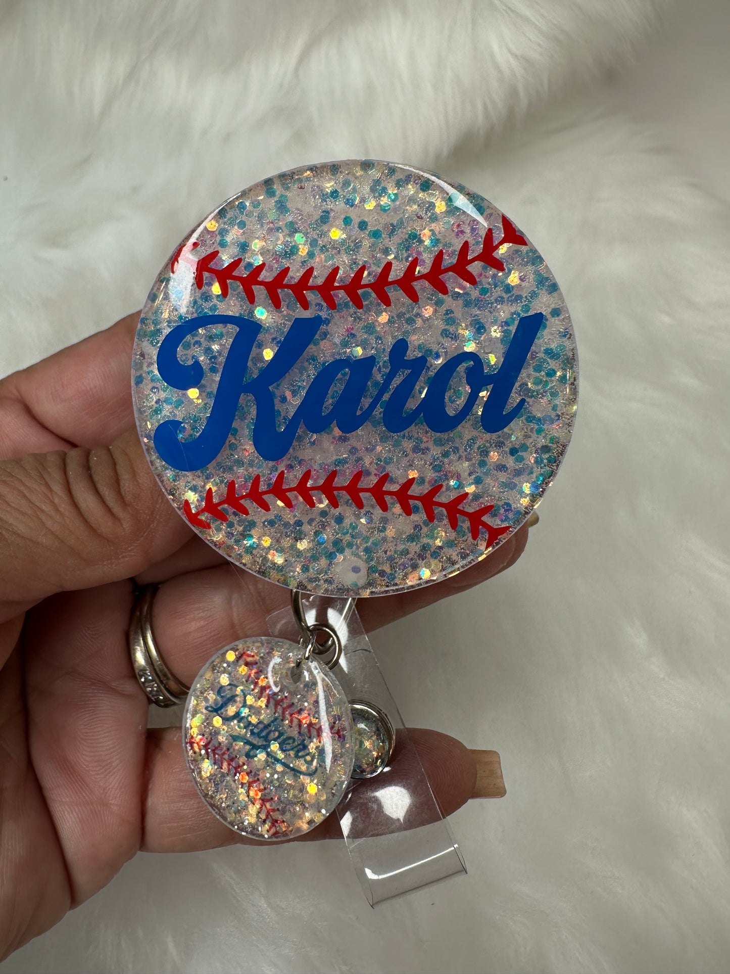Baseball Badge Reel