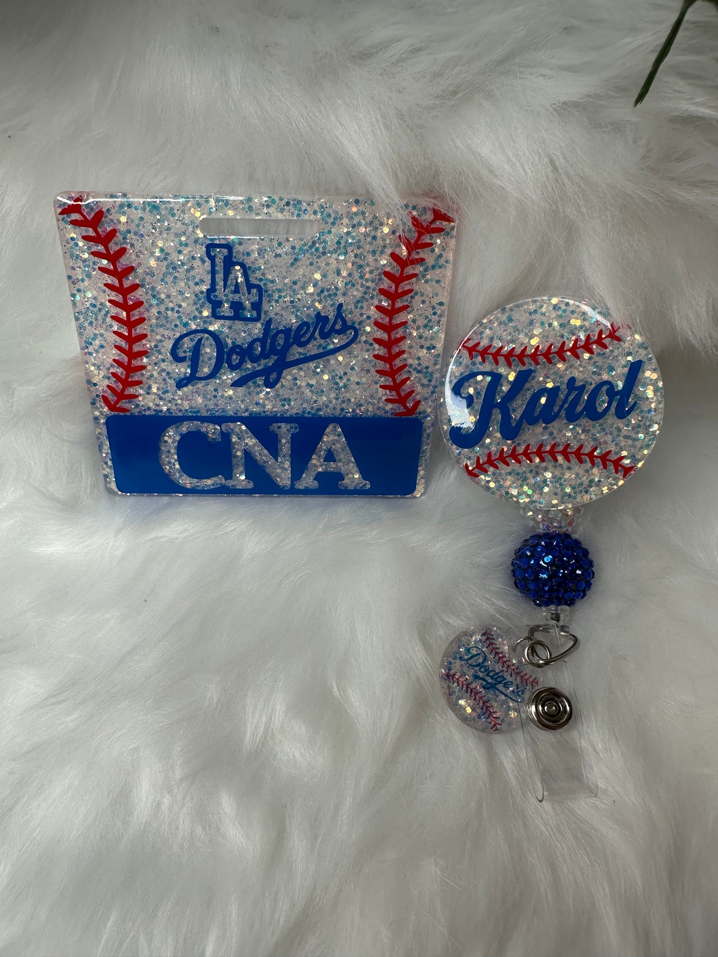 LA Blue Baseball Badge Buddy Set