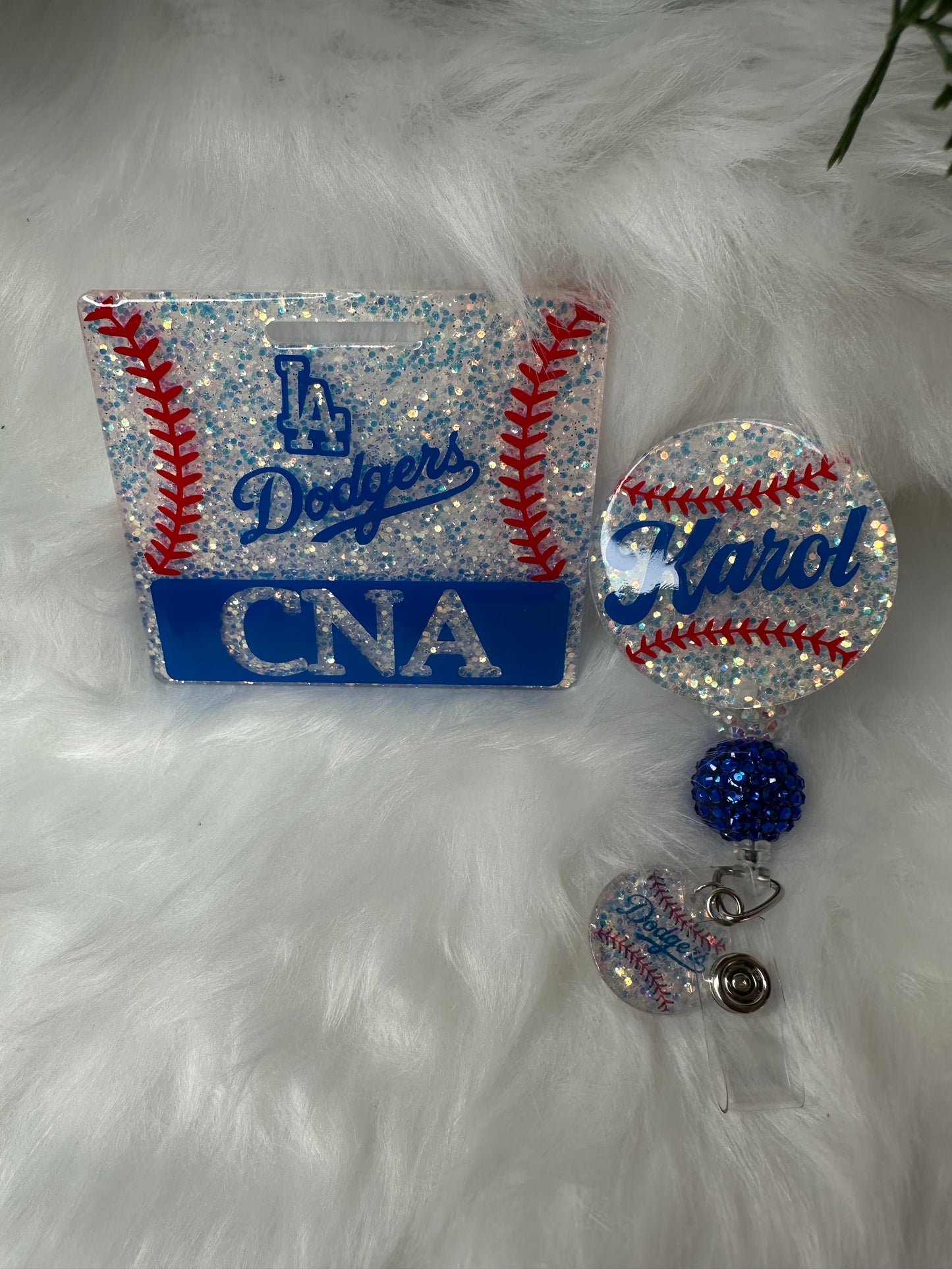 LA Blue Baseball Badge Buddy Set