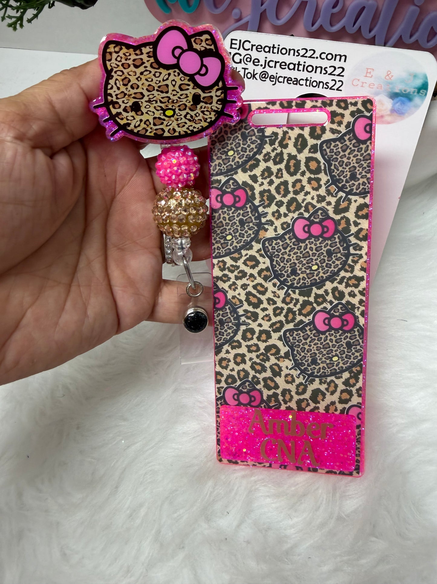 Kitty Leopard Badge Buddy Set