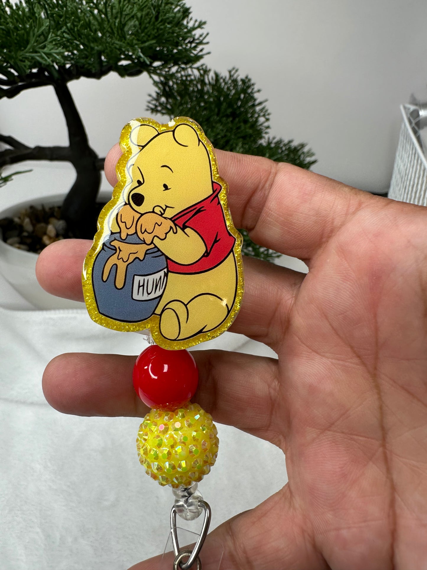 Pooh Bear Badge Reel